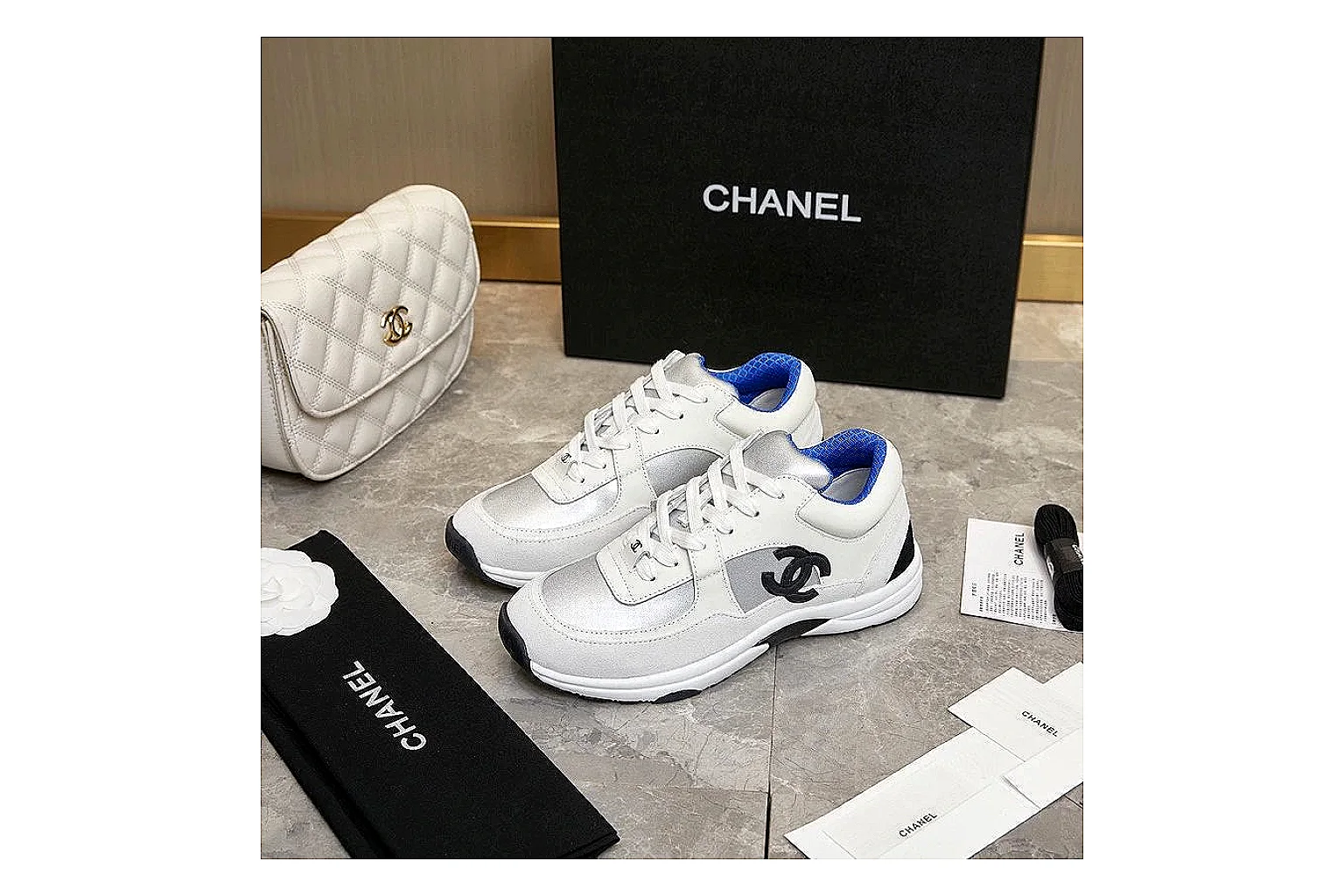 Kako Scout comparison images for Chanel Gray Runner Sneaker thumbnail 6