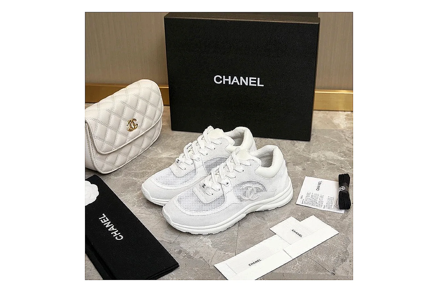 Kako Scout comparison images for Chanel White Runner Sneaker thumbnail 6
