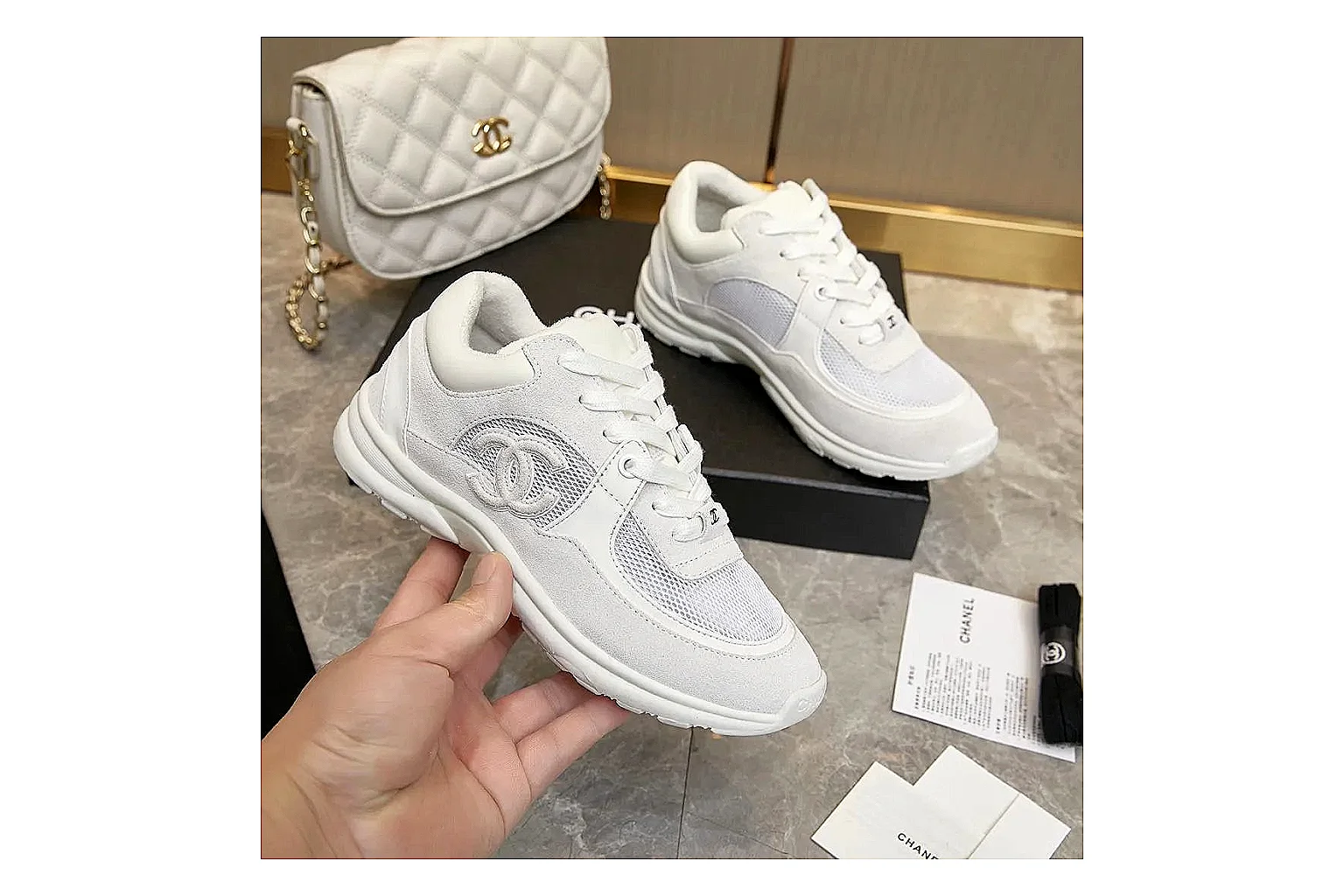 Kako Scout comparison images for Chanel White Runner Sneaker thumbnail 4