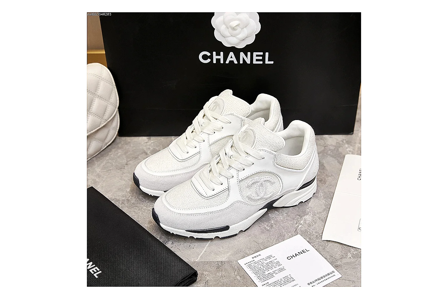 Kako Scout comparison images for Chanel White Gray Runner Sneaker thumbnail 3