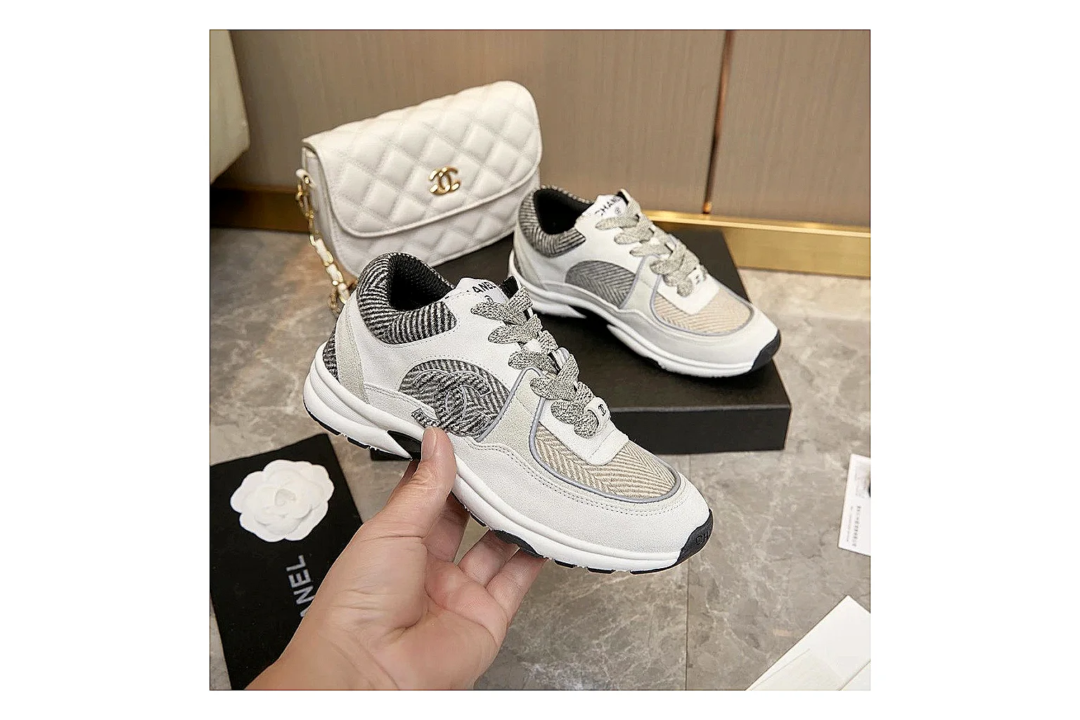 Kako Scout comparison images for Chanel White Runner Sneaker thumbnail 4