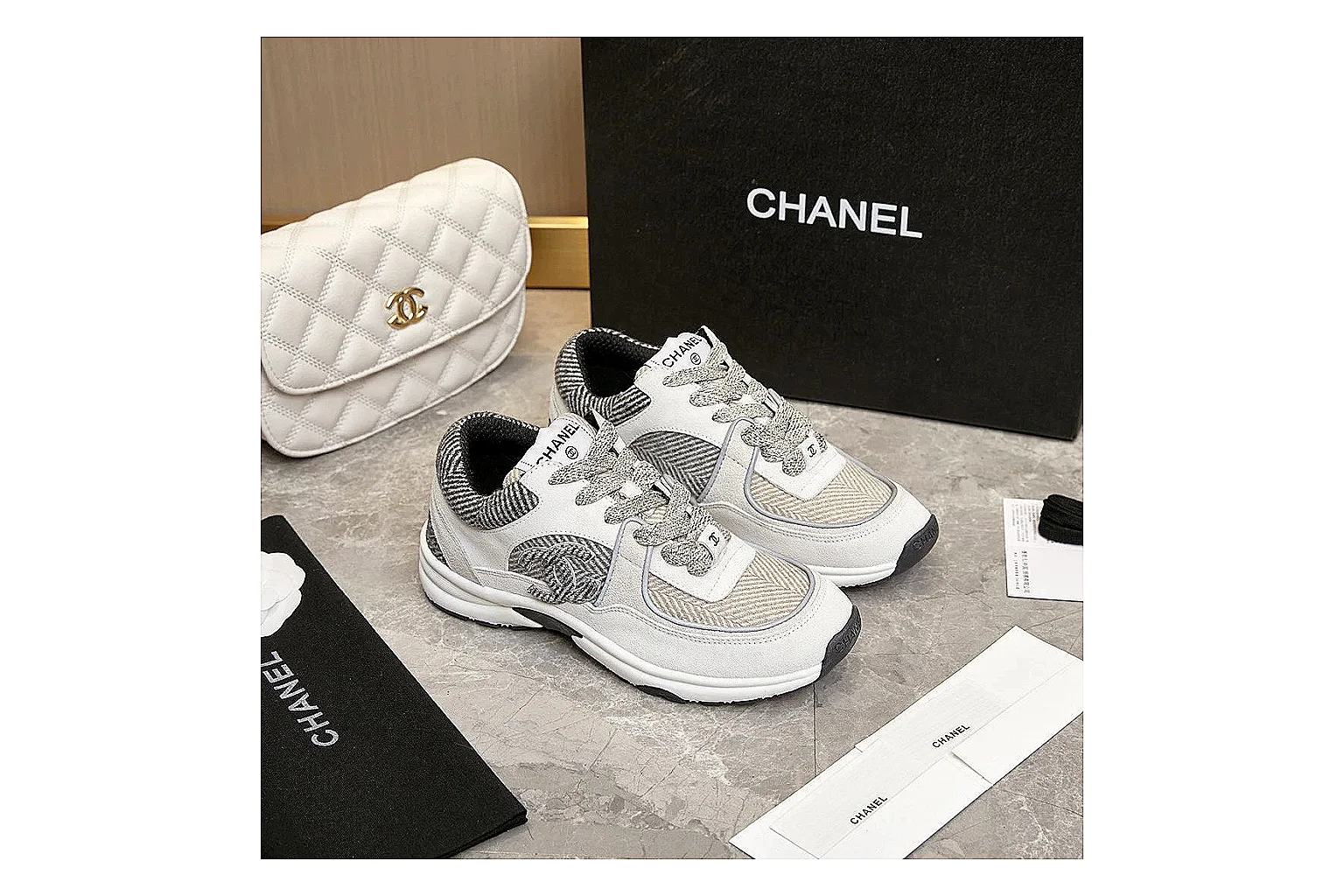 Kako Scout comparison images for Chanel White Runner Sneaker thumbnail 6