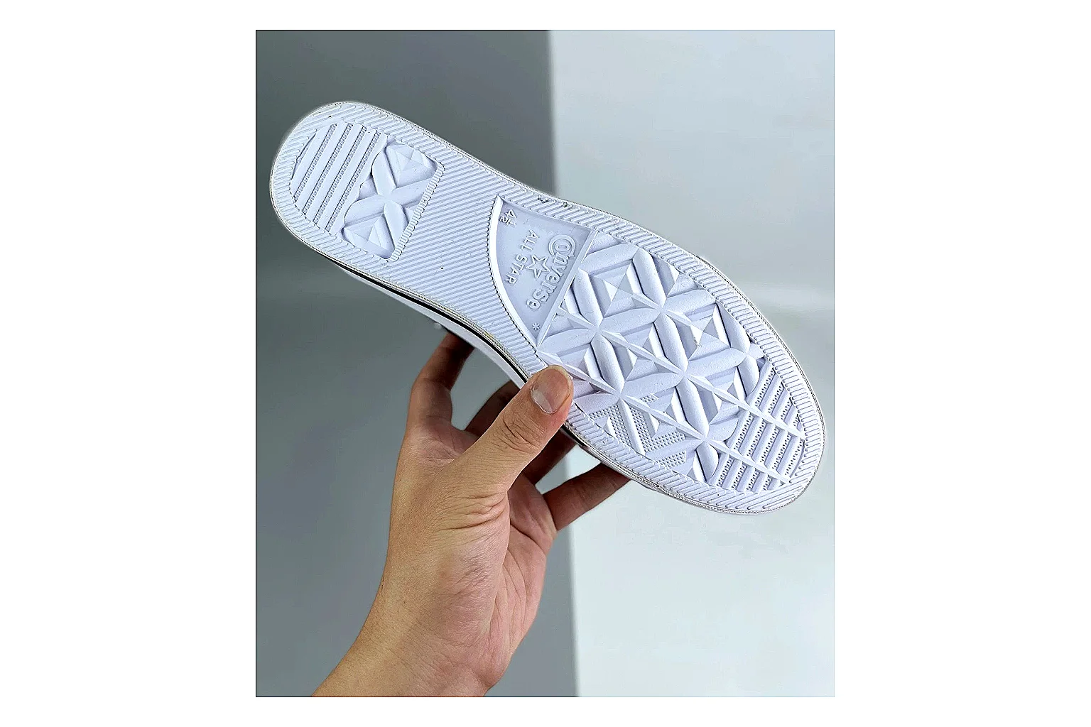Converse All Star Lift Black Platform Low Top comparison photo showing black leather low-top upper, silver eyelets, white rubber toe cap, and elevated striped platform sole thumbnail 4