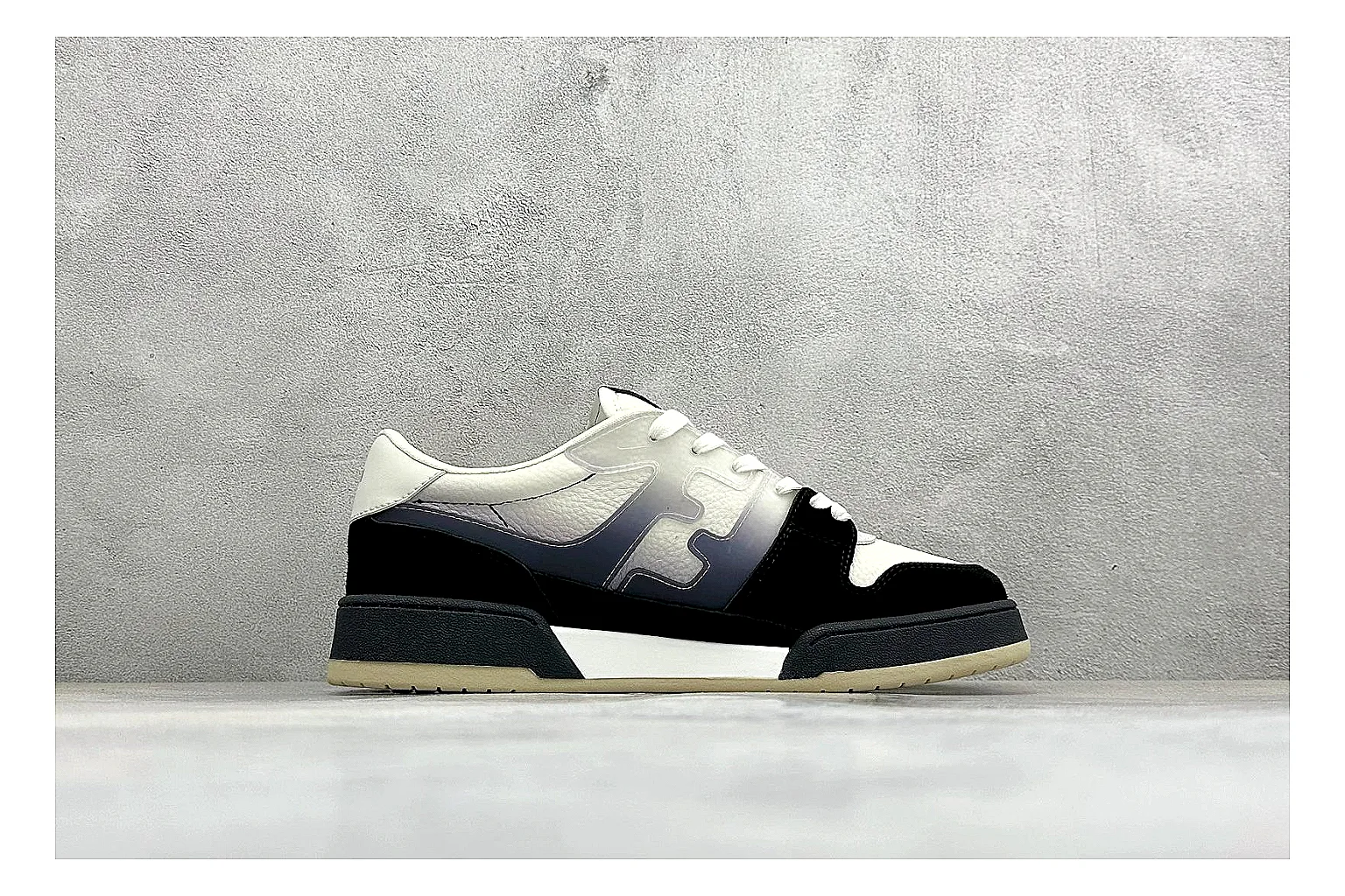 Fendi Match Black White comparison photo showing black and white low-top upper, chunky sole, clean panel blocking, and casual designer profile thumbnail 6