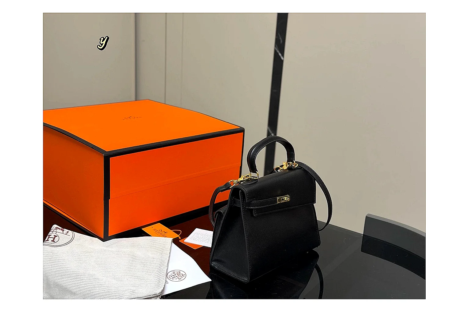 Hermes Kelly Black Mini Bag comparison proof image SKU 1194080849 thumbnail 5