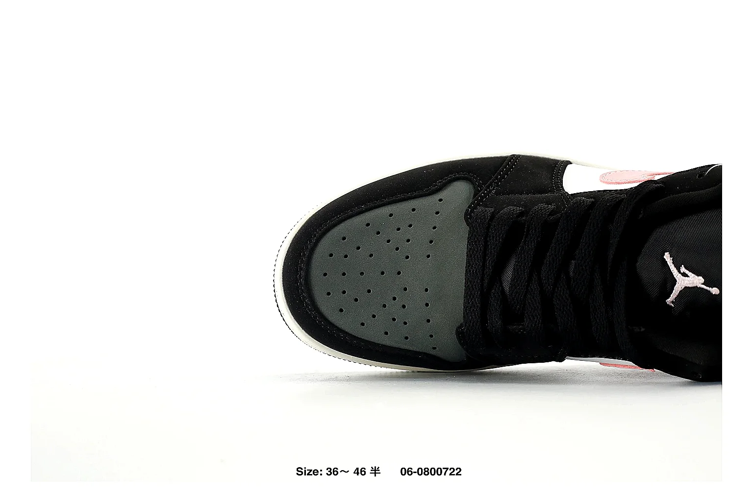 Jordan 1 Low Black Pink Gray Sneaker 4574 comparison gallery with QC evidence thumbnail 4