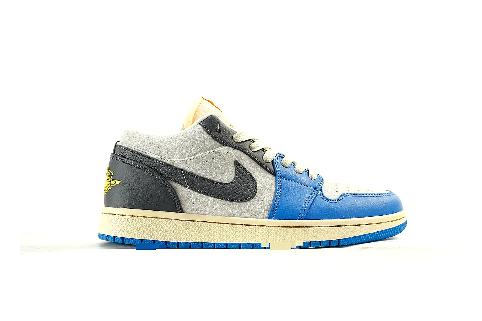 Jordan 1 Low Blue Gold Sneaker 6788 comparison gallery with QC evidence thumbnail 2