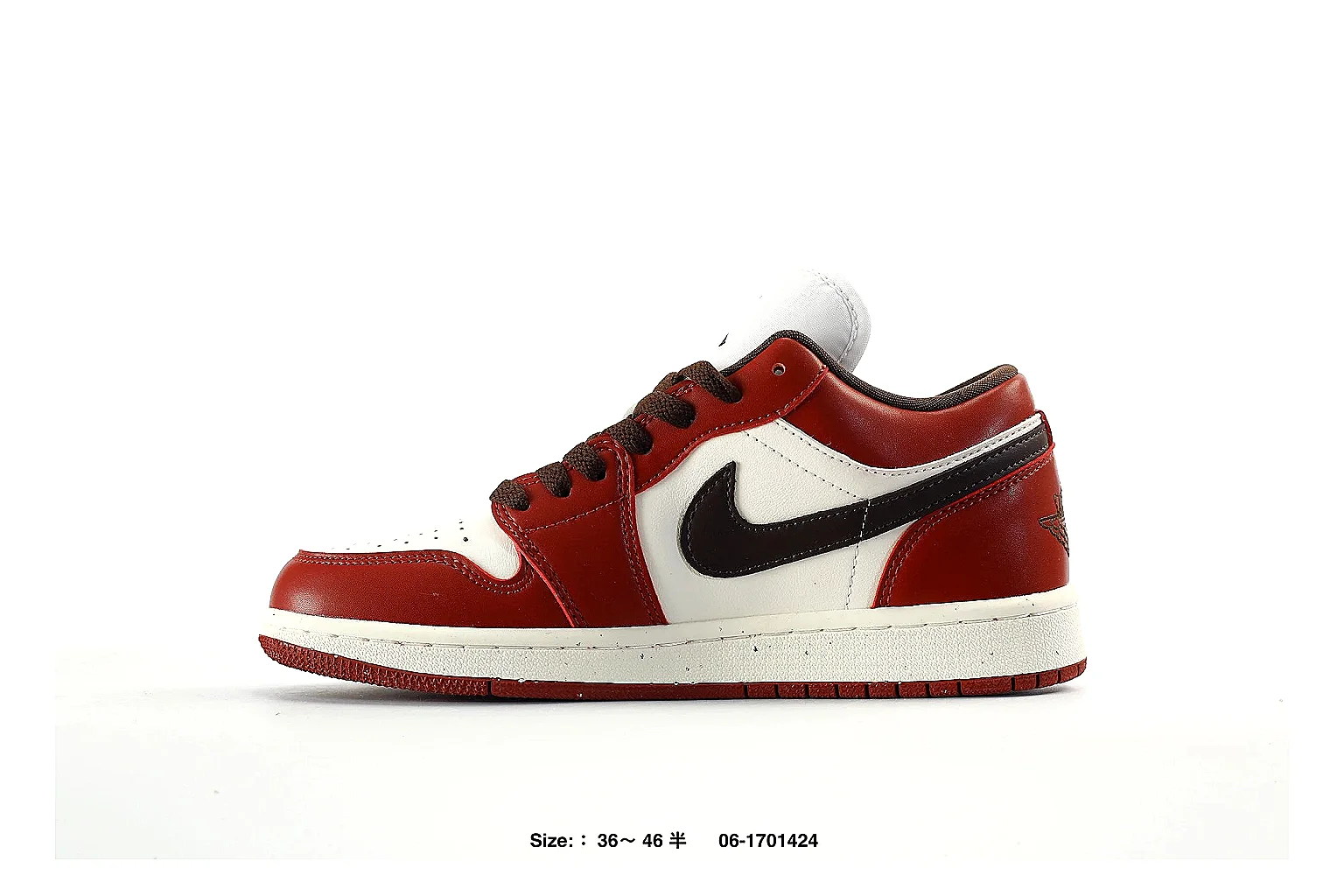 Jordan 1 Low Red White Sneaker 6348 comparison gallery with QC evidence