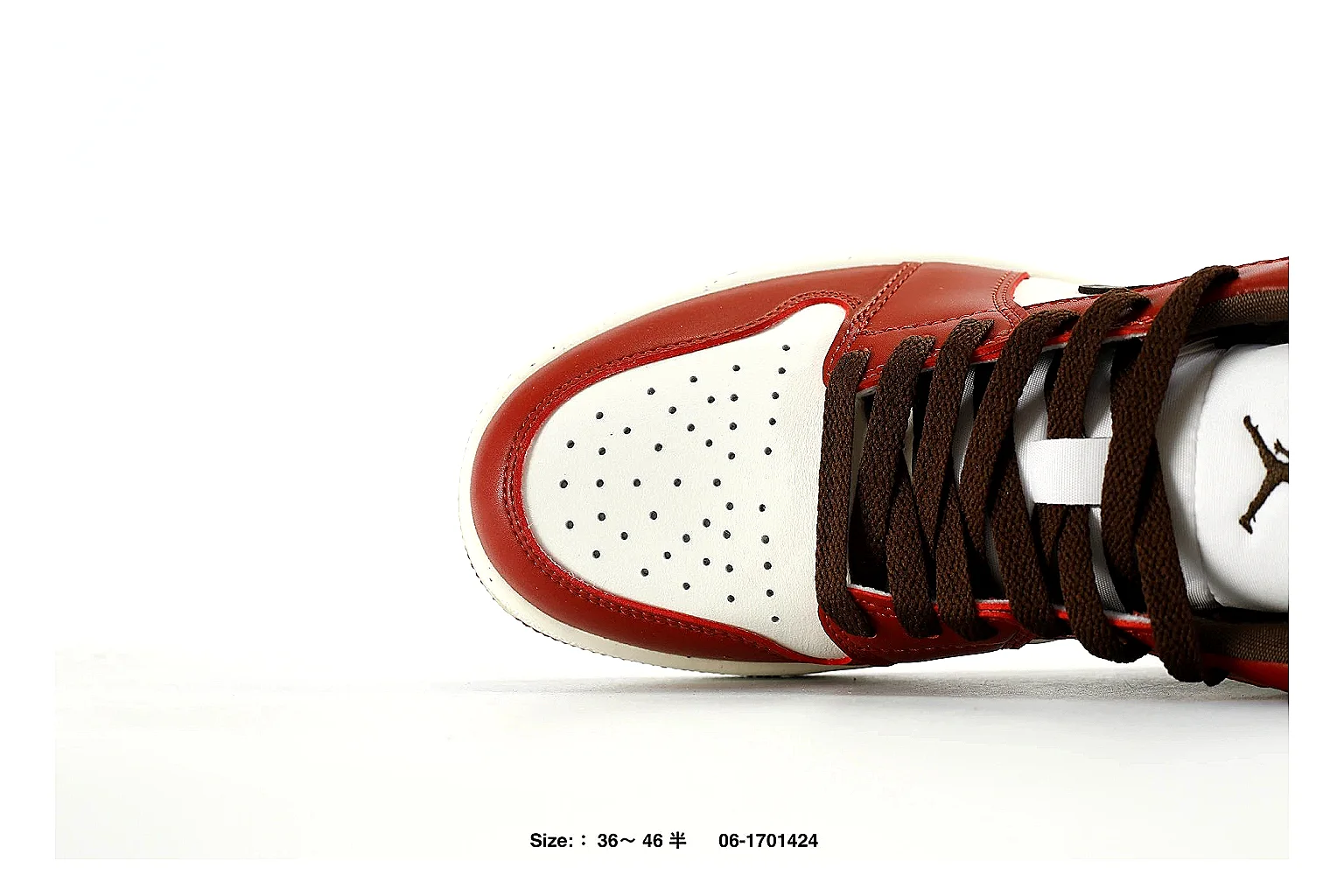 Jordan 1 Low Red White Sneaker 6348 comparison gallery with QC evidence thumbnail 4