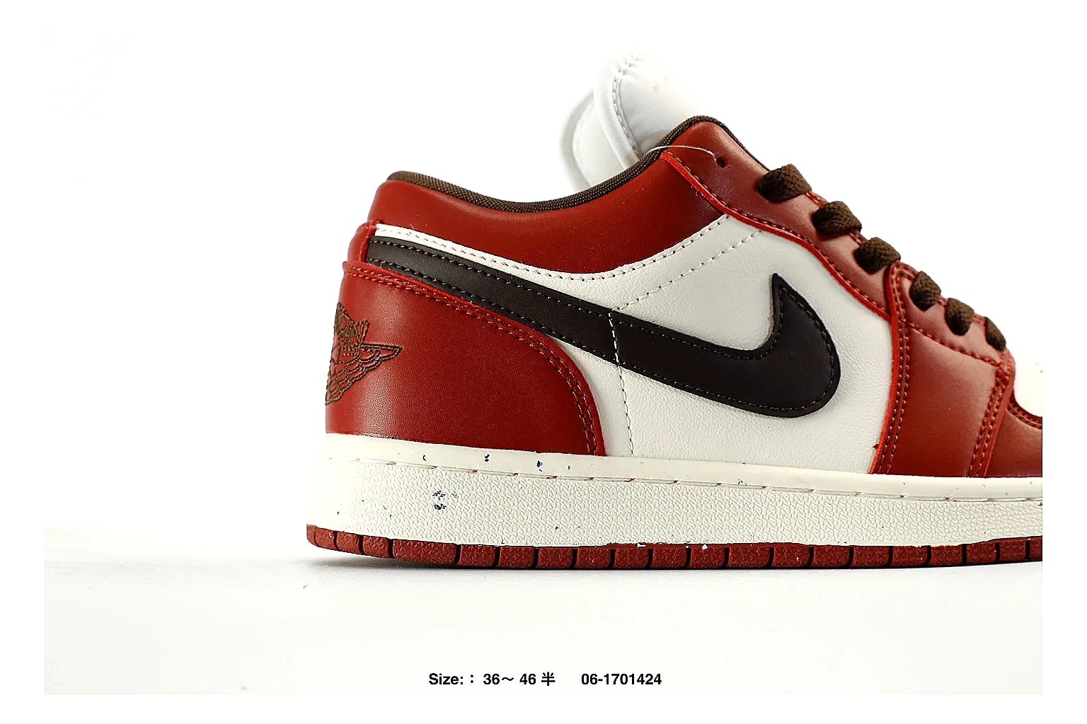 Jordan 1 Low Red White Sneaker 6348 comparison gallery with QC evidence thumbnail 6