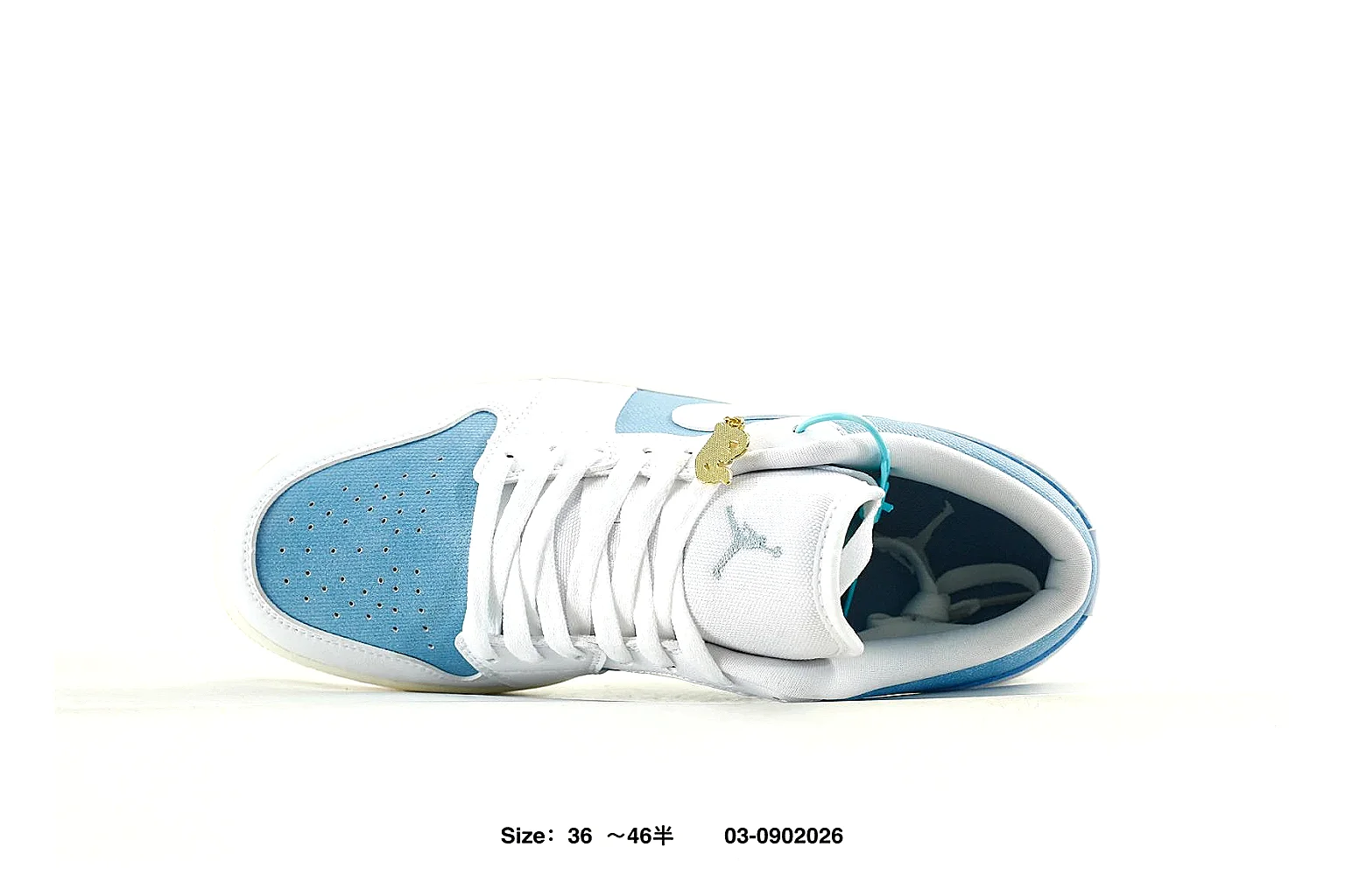 Jordan 1 Low Sky Blue Sneaker 6792 comparison gallery with QC evidence thumbnail 3