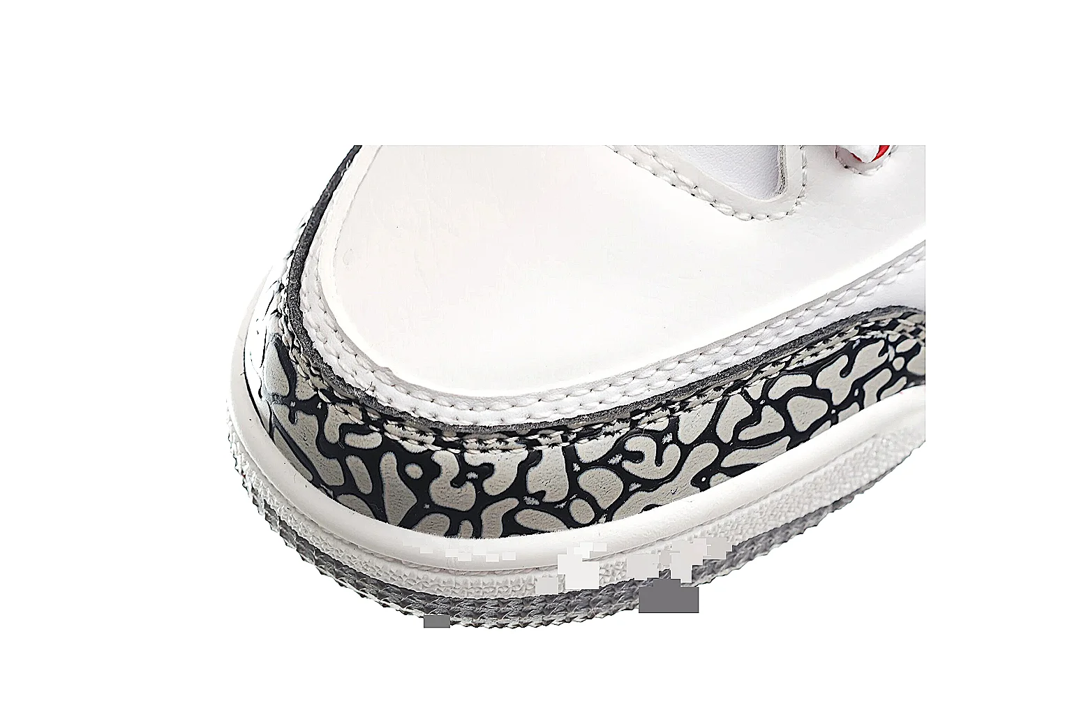 Jordan 2520 white red elephant panel sneaker side profile QC proof thumbnail 2