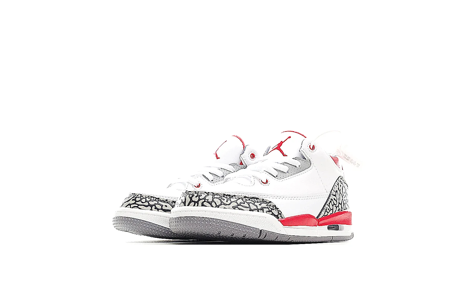 Jordan 2520 white red elephant panel sneaker side profile QC proof