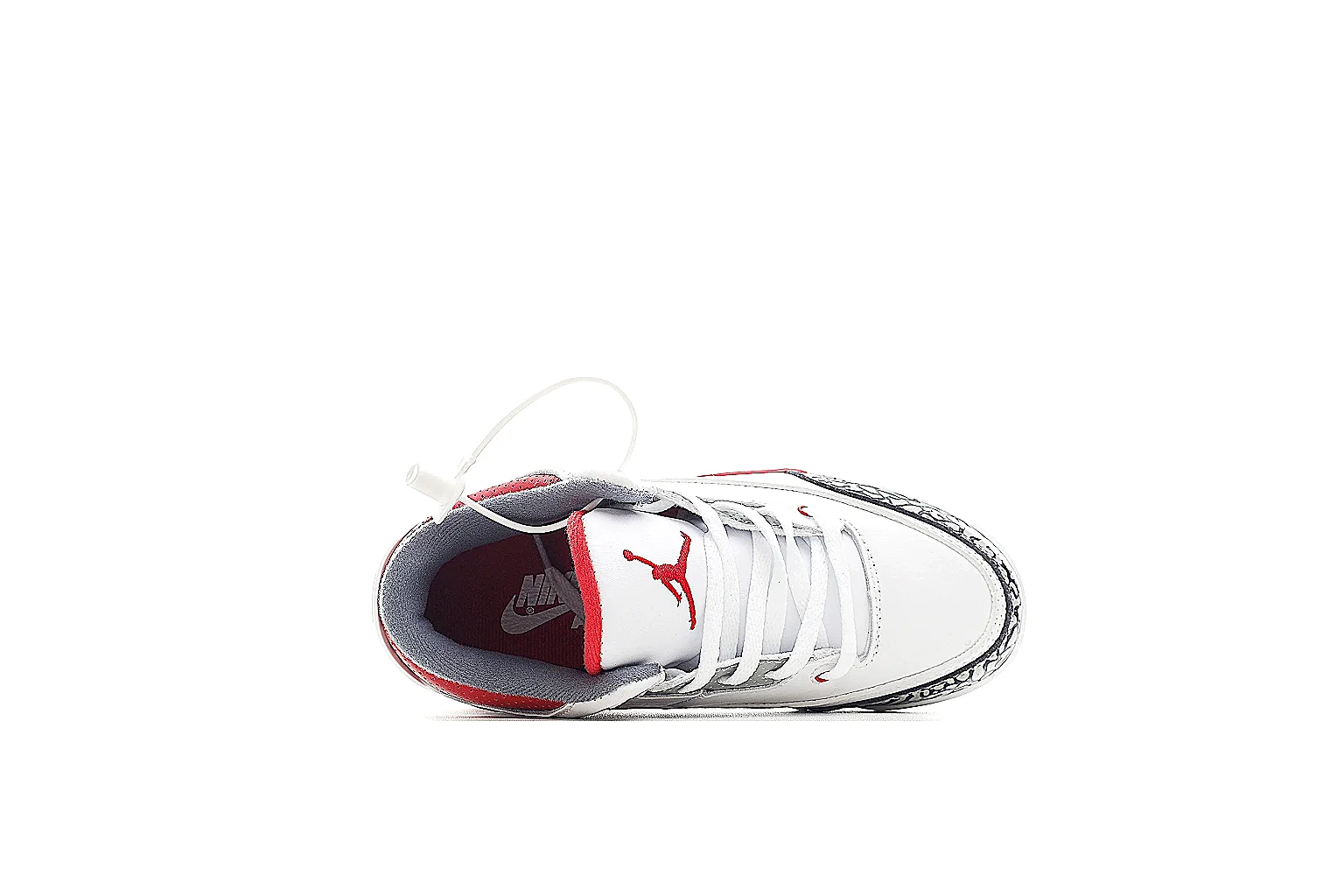 Jordan 2520 white red elephant panel sneaker side profile QC proof thumbnail 4