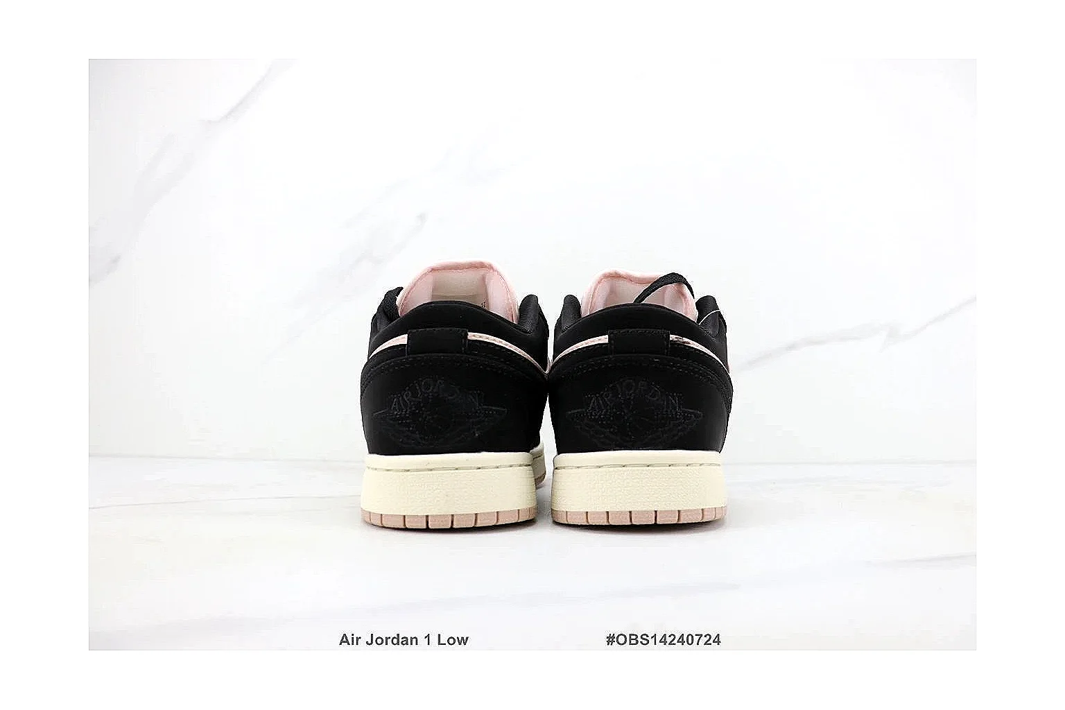 kakoscout.com Jordan Air Jordan 1 Low Black Pink comparison signal card six-photo gallery thumbnail 3