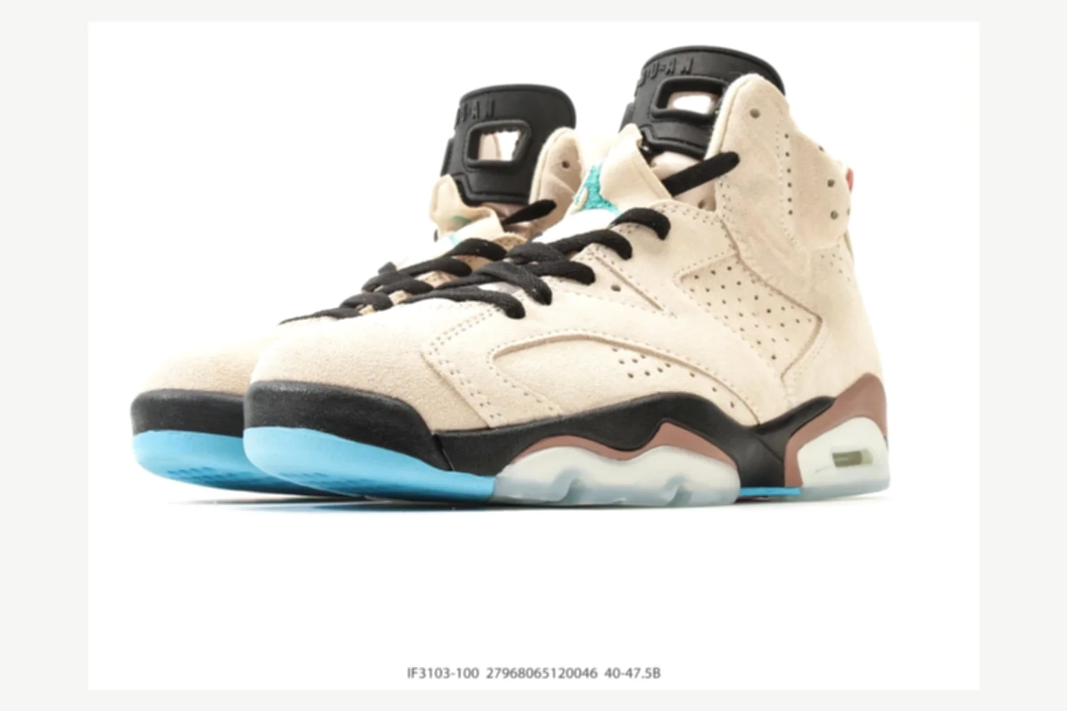 Jordan Air Jordan 6 Retro Black White High Top comparison proof image SKU 1182167249 thumbnail 4