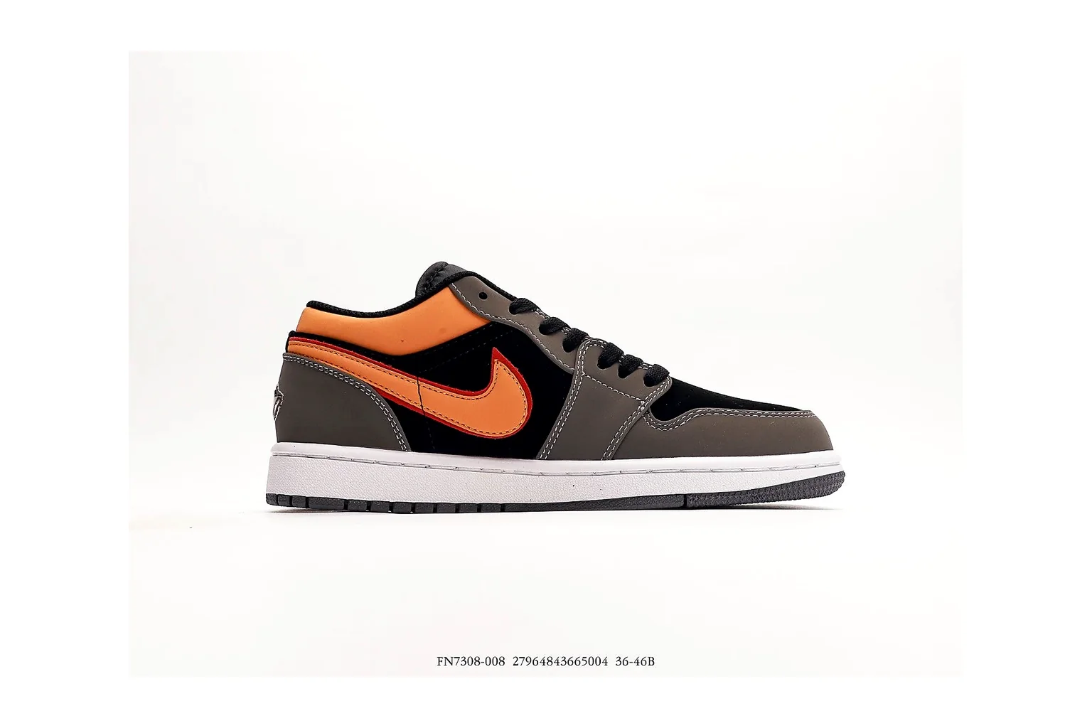 Jordan Air Jordan 1 Low Black Orange retro basketball low six photo view thumbnail 6