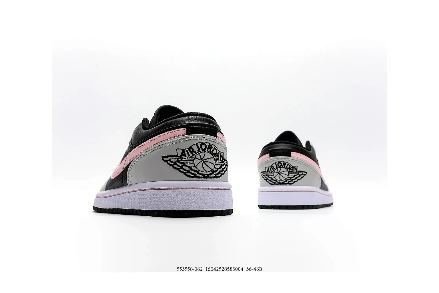 Jordan Air Jordan 1 Low Black Pink retro basketball low six photo view thumbnail 4