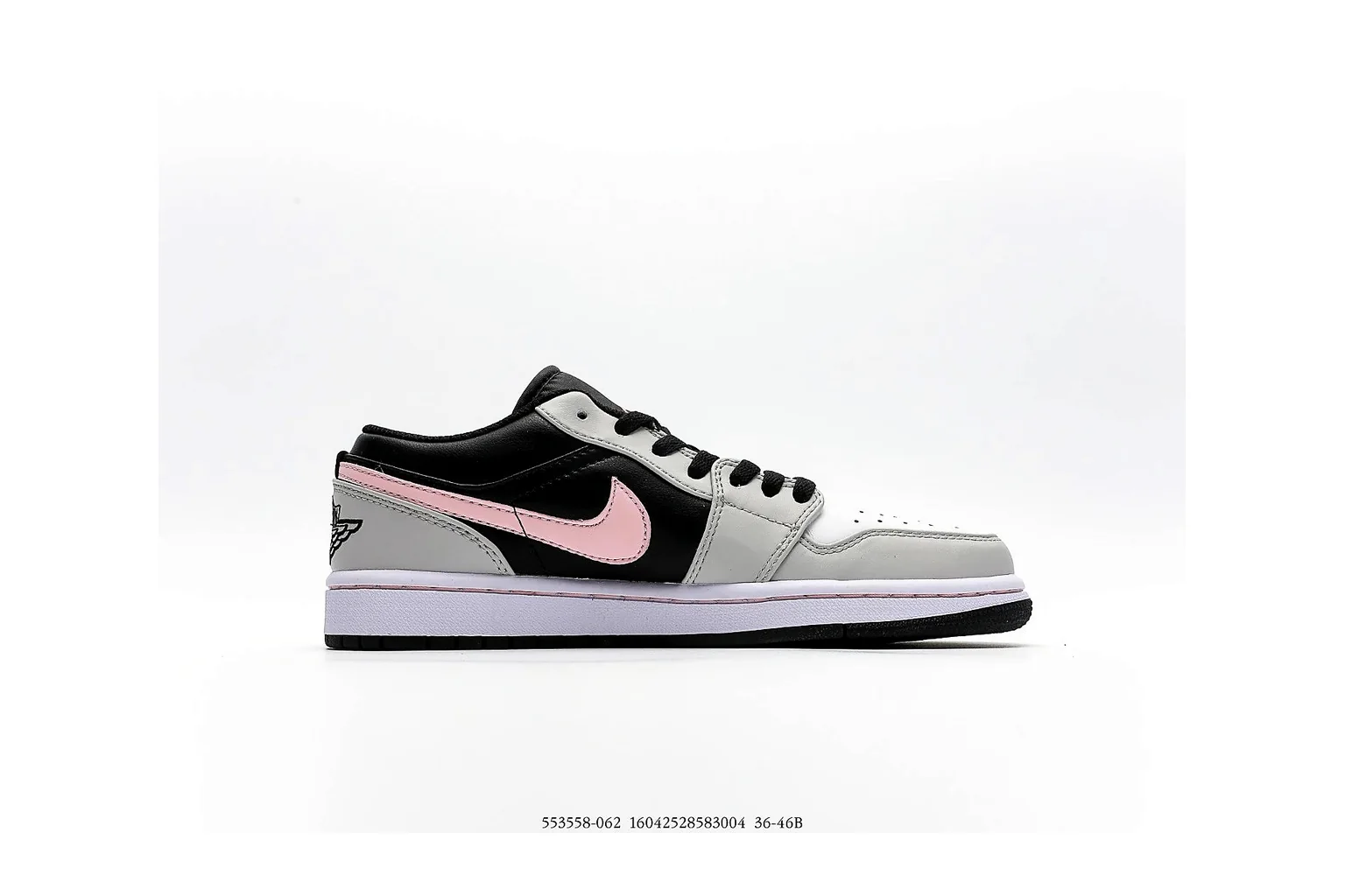 Jordan Air Jordan 1 Low Black Pink retro basketball low six photo view thumbnail 6