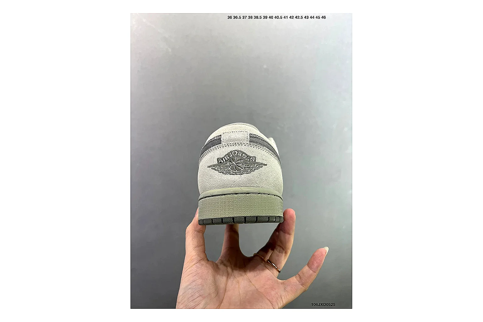 Jordan Air Jordan 1 Low Neutral Grey comparison signal image with white leather upper, grey Swoosh, low-cut profile and light outsole for clean streetwear style thumbnail 3