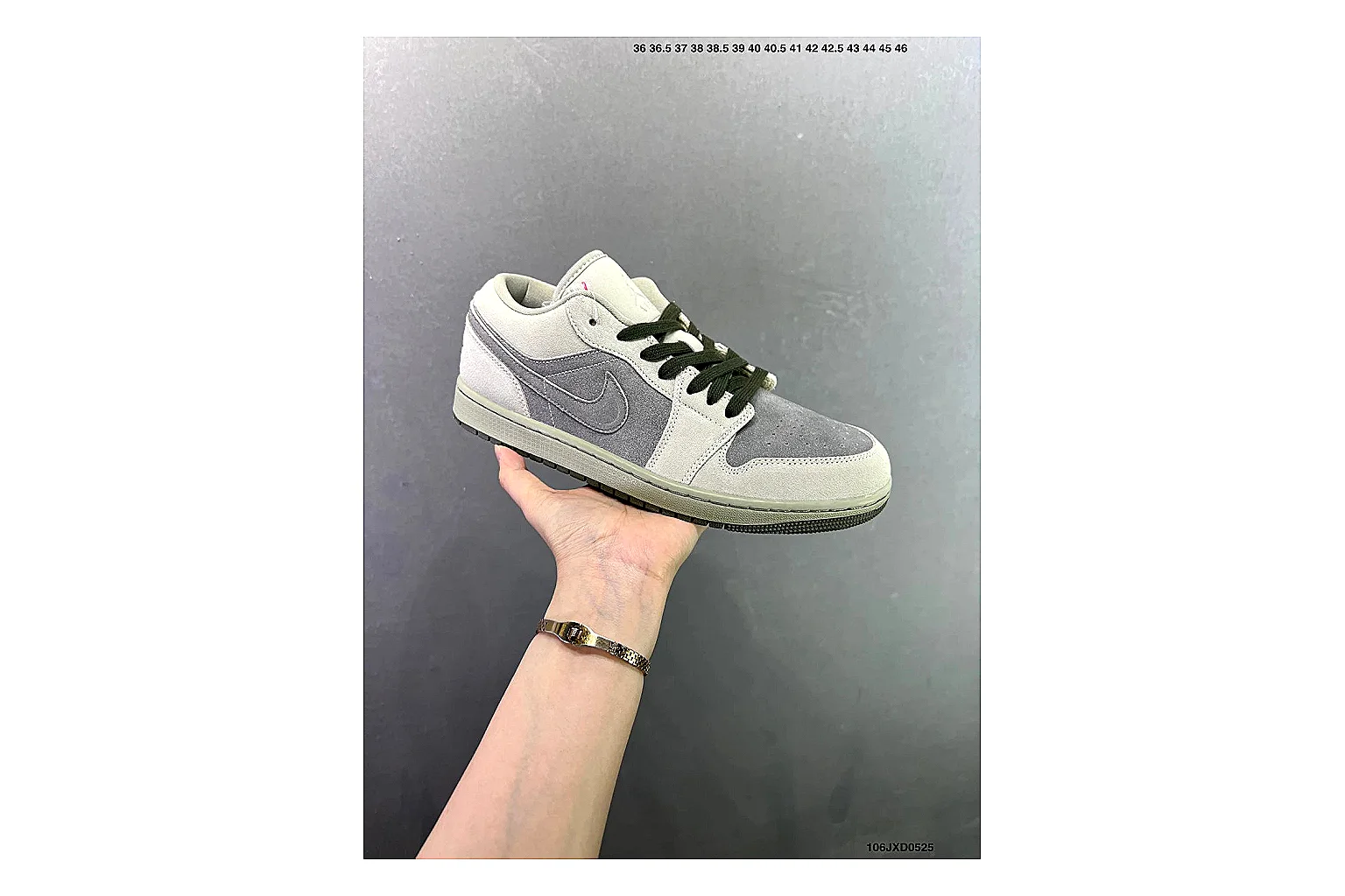 Jordan Air Jordan 1 Low Neutral Grey comparison signal image with white leather upper, grey Swoosh, low-cut profile and light outsole for clean streetwear style thumbnail 6