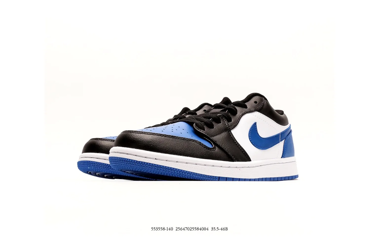 Jordan Air Jordan 1 Low Black Royal Blue retro basketball low six photo view thumbnail 3