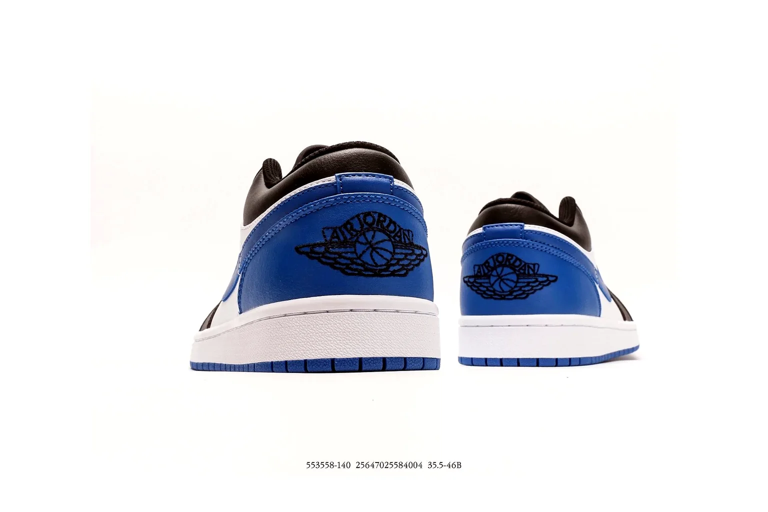Jordan Air Jordan 1 Low Black Royal Blue retro basketball low six photo view thumbnail 4