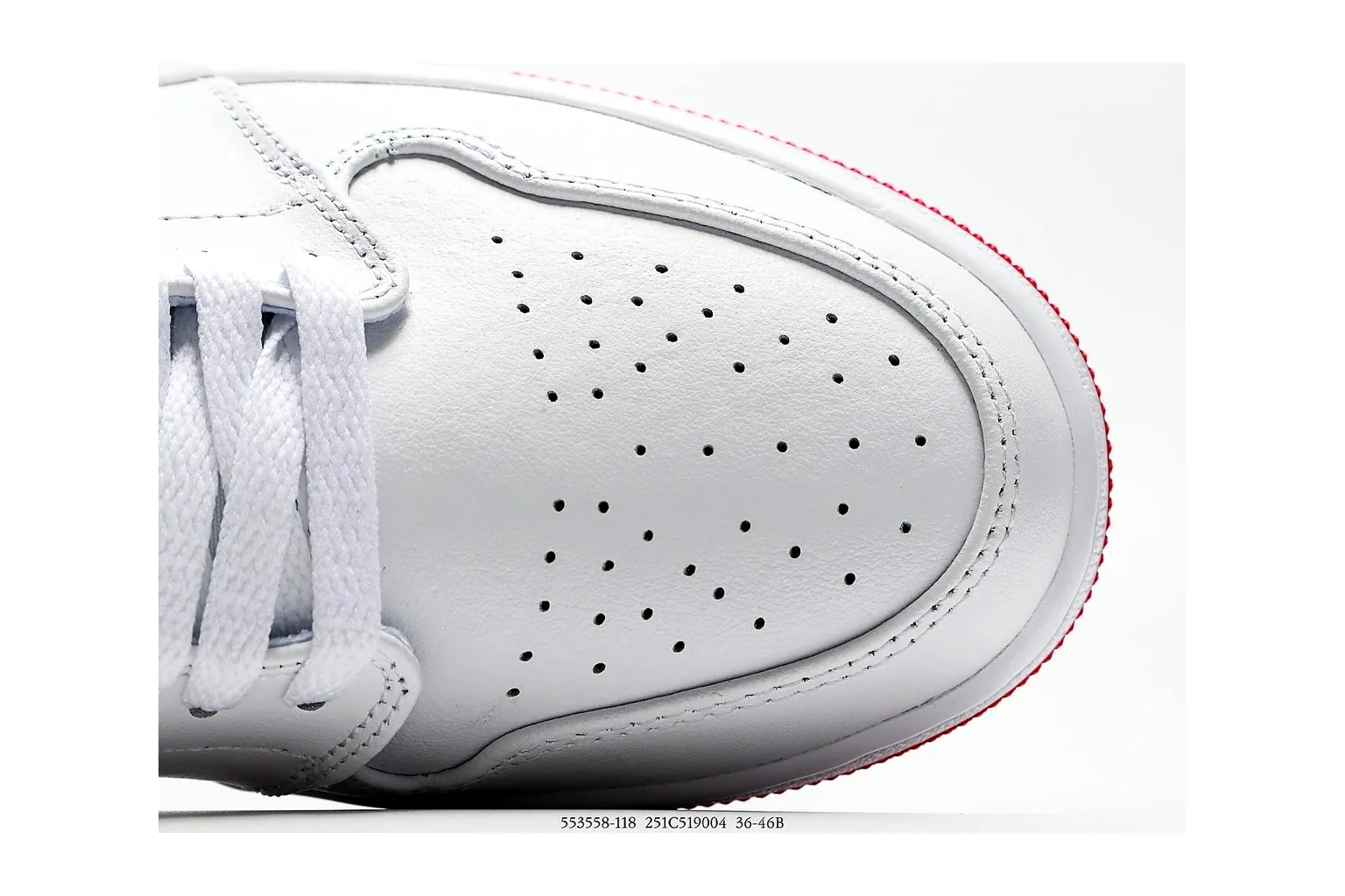 Jordan Air Jordan 1 Low White Red retro basketball low six photo view thumbnail 5