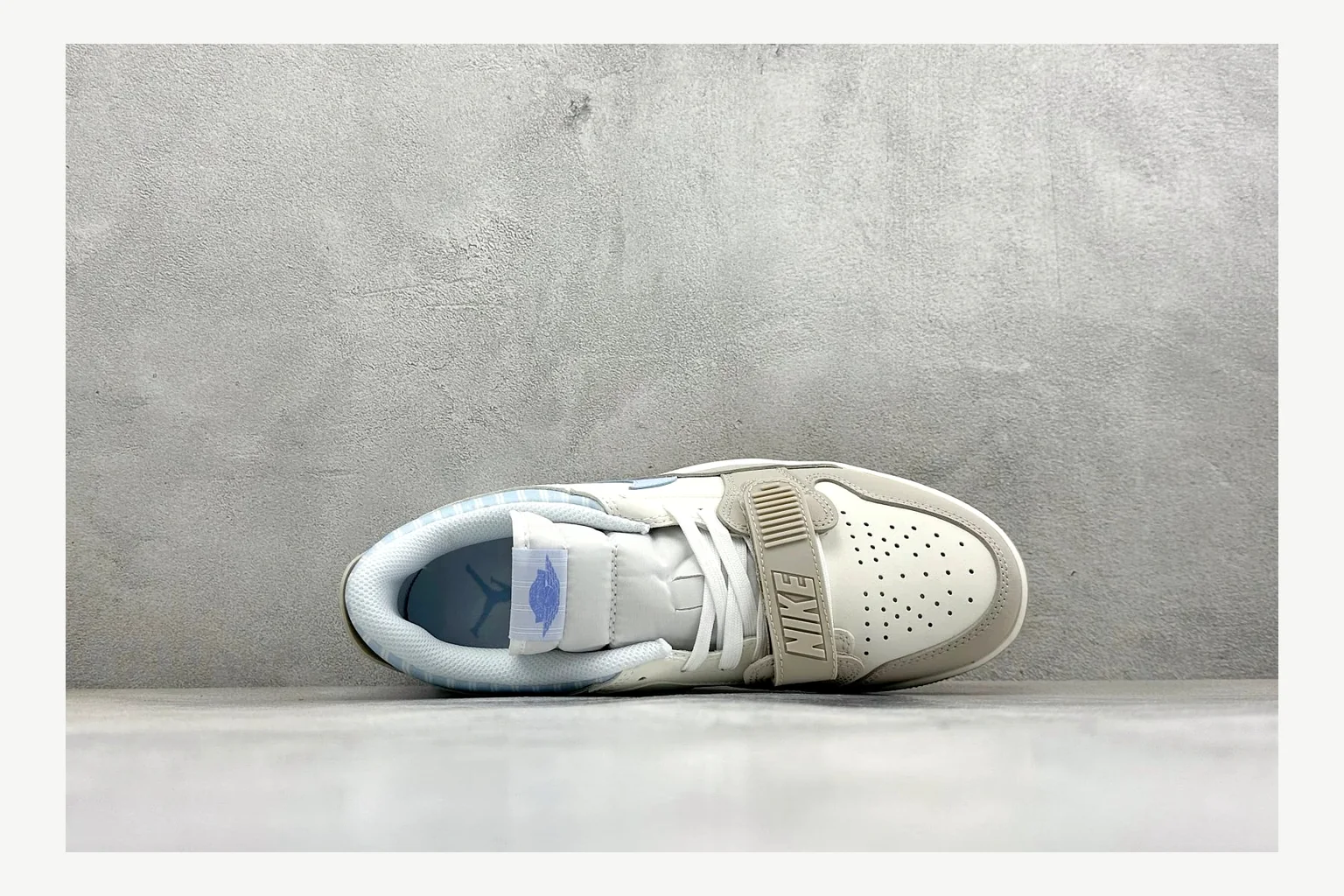 Jordan Air Jordan 4 Blue Sneaker comparison signal photo with white blue air jordan 4 retro with mixed-material upper and low-profile shape thumbnail 2