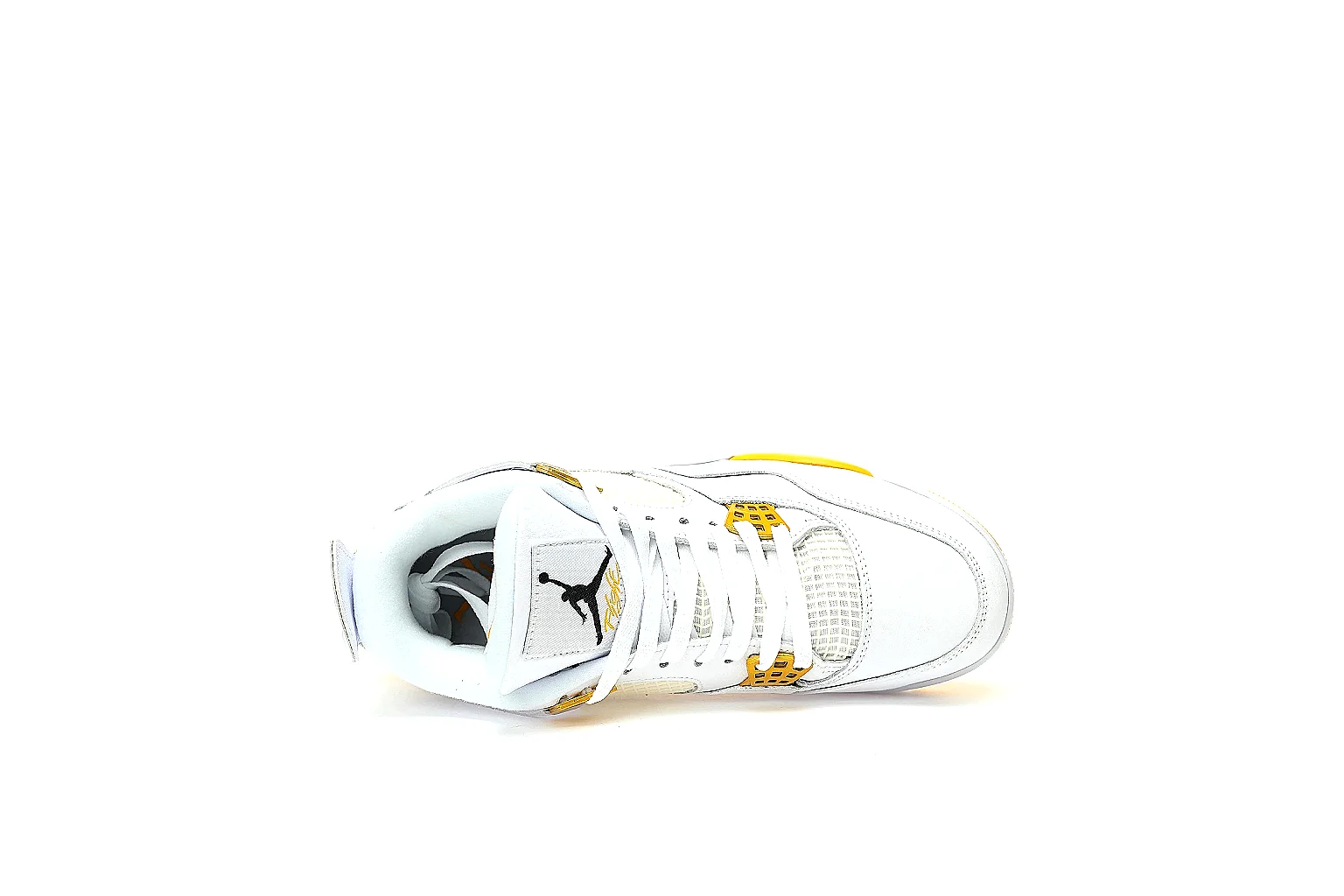Jordan AJ4 white yellow CNY 420 listing with side outsole and pair QC views thumbnail 3