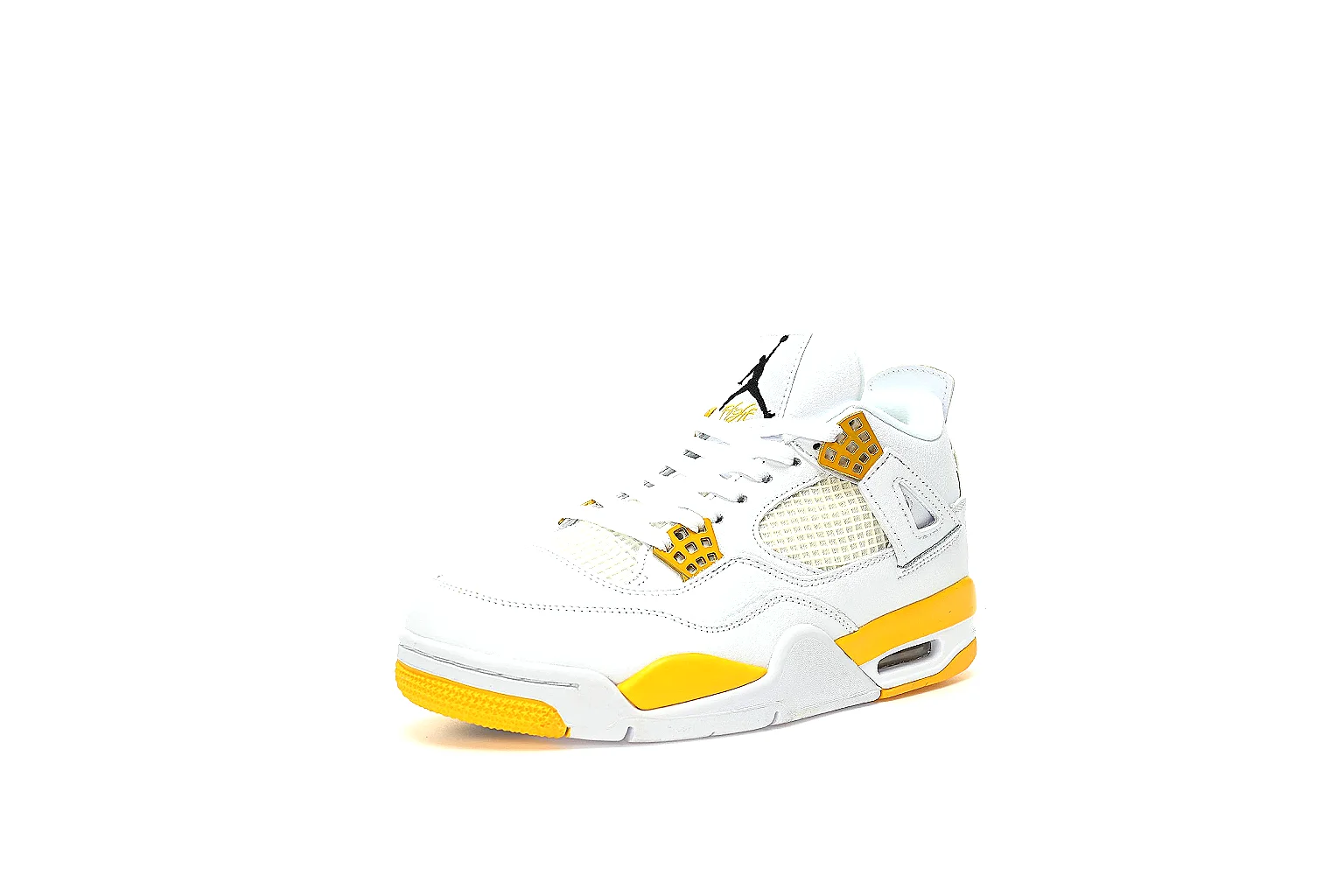 Jordan AJ4 white yellow CNY 420 listing with side outsole and pair QC views thumbnail 6