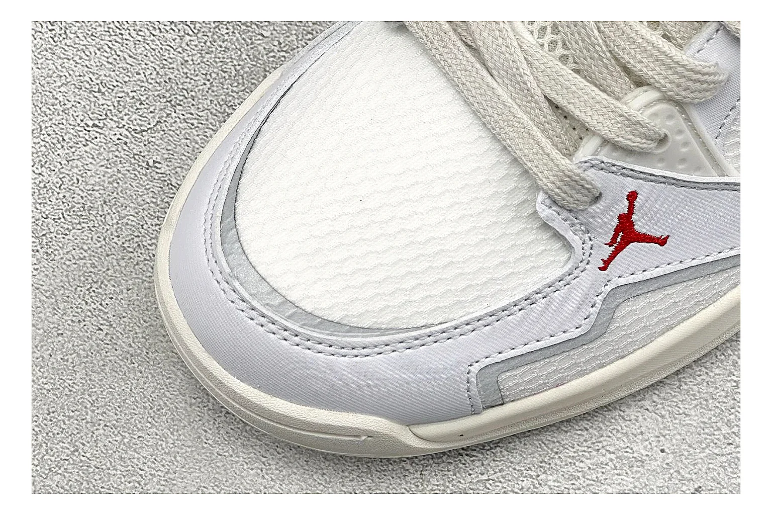 Jordan CMFT White Black comparison photo showing white and black layered court panels, red logo detail, low collar, and a clean contrast sole thumbnail 5