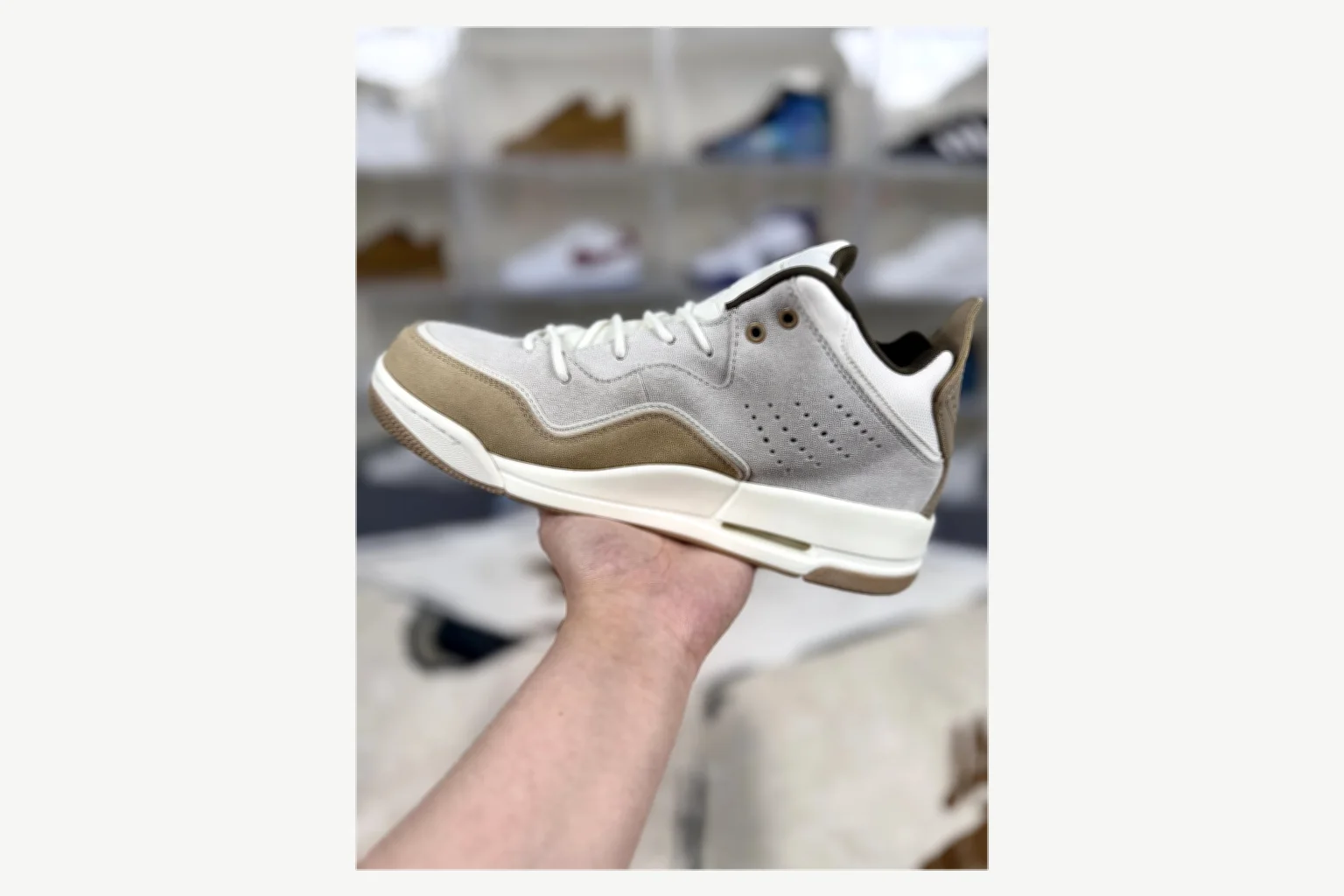 Jordan Courtside 23 Brown Cream Mid Top comparison proof image SKU 1194924459 thumbnail 2
