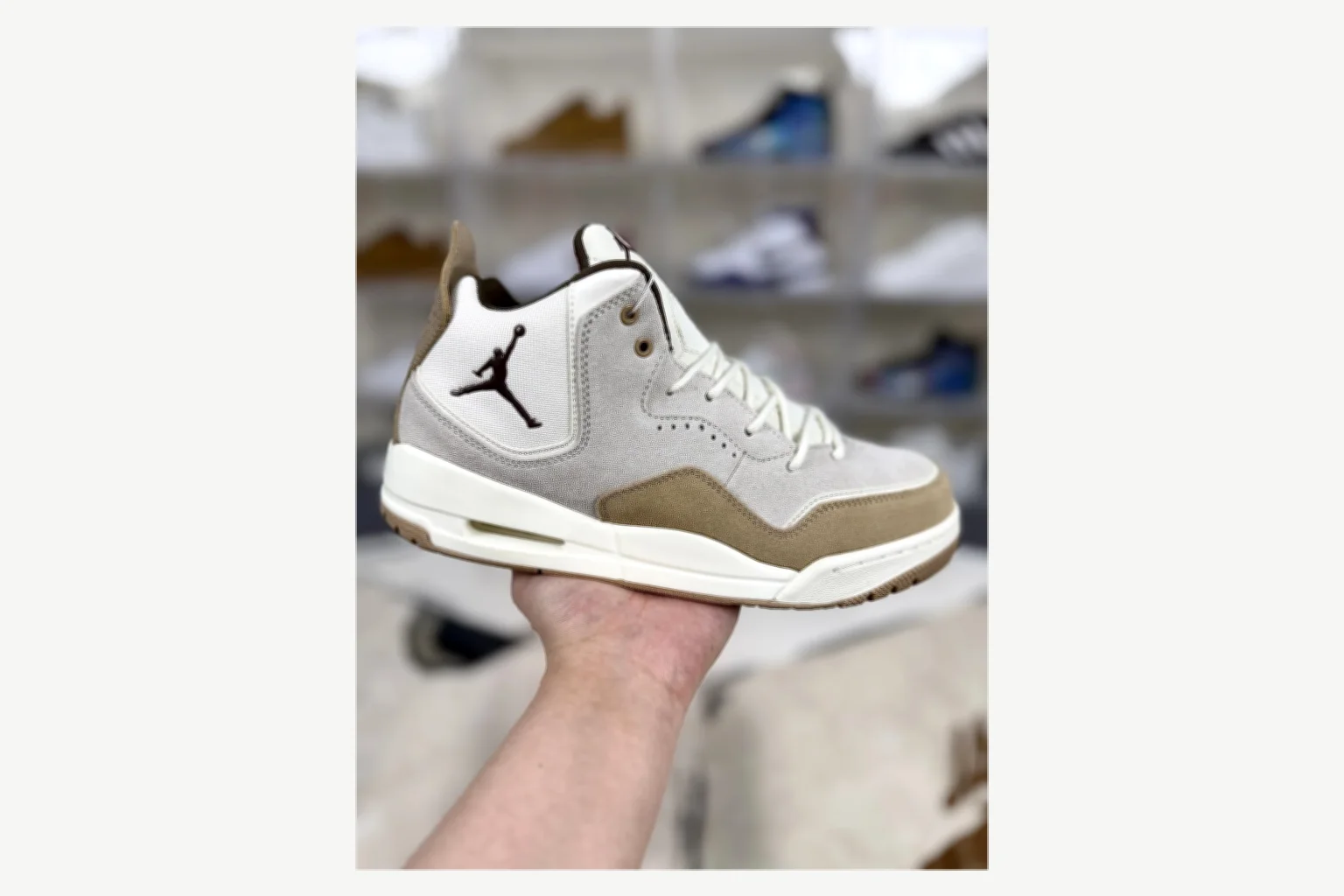 Jordan Courtside 23 Brown Cream Mid Top comparison proof image SKU 1194924459 thumbnail 6