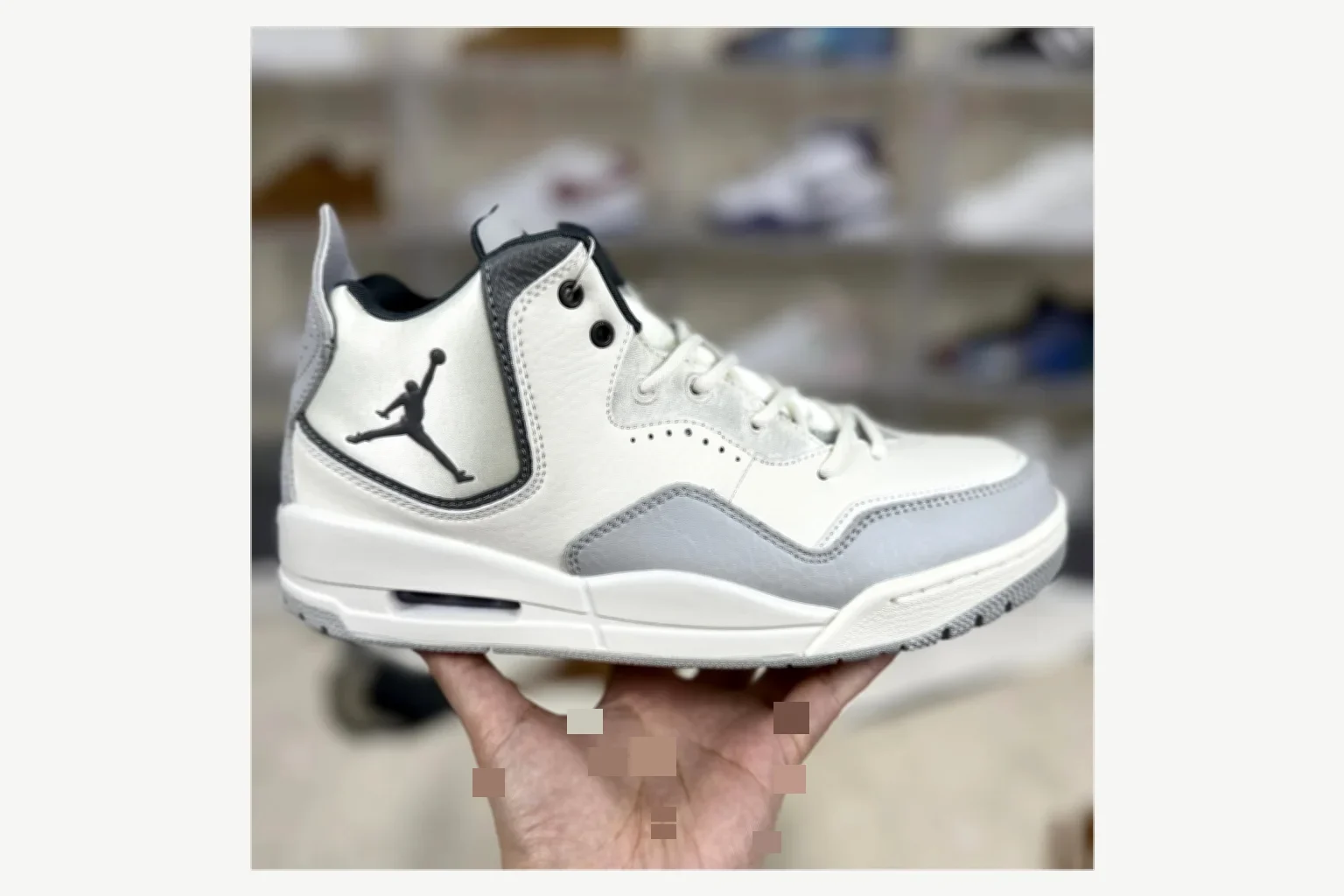 Jordan Courtside 23 Black Gray Mid Top comparison proof image SKU 1194924565