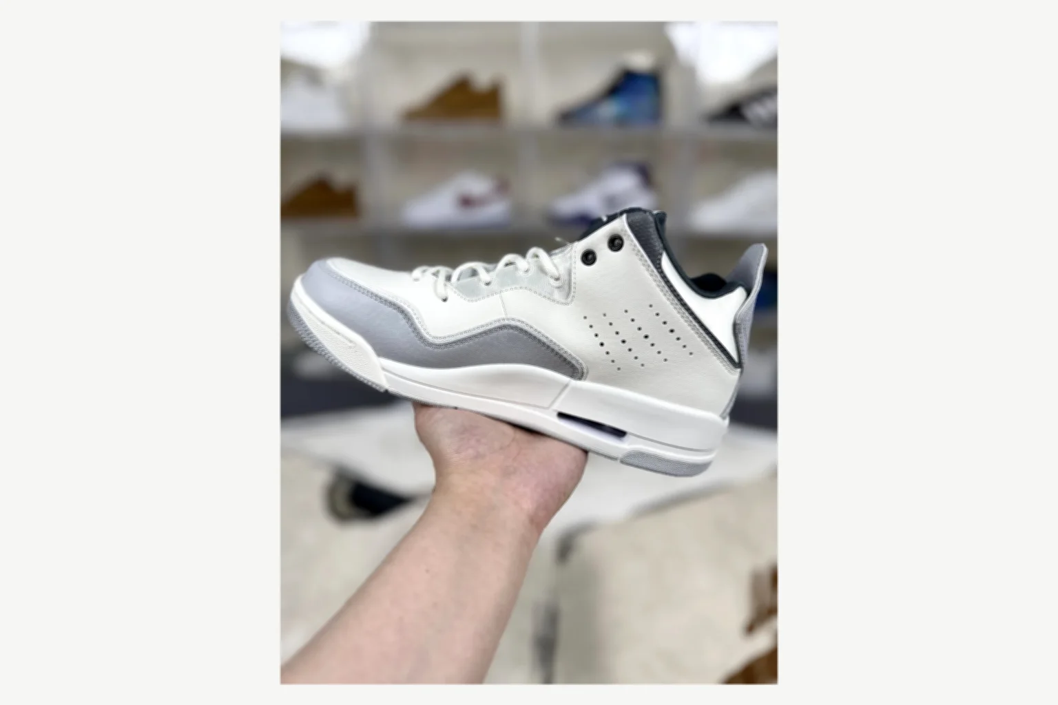 Jordan Courtside 23 Black Gray Mid Top comparison proof image SKU 1194924565