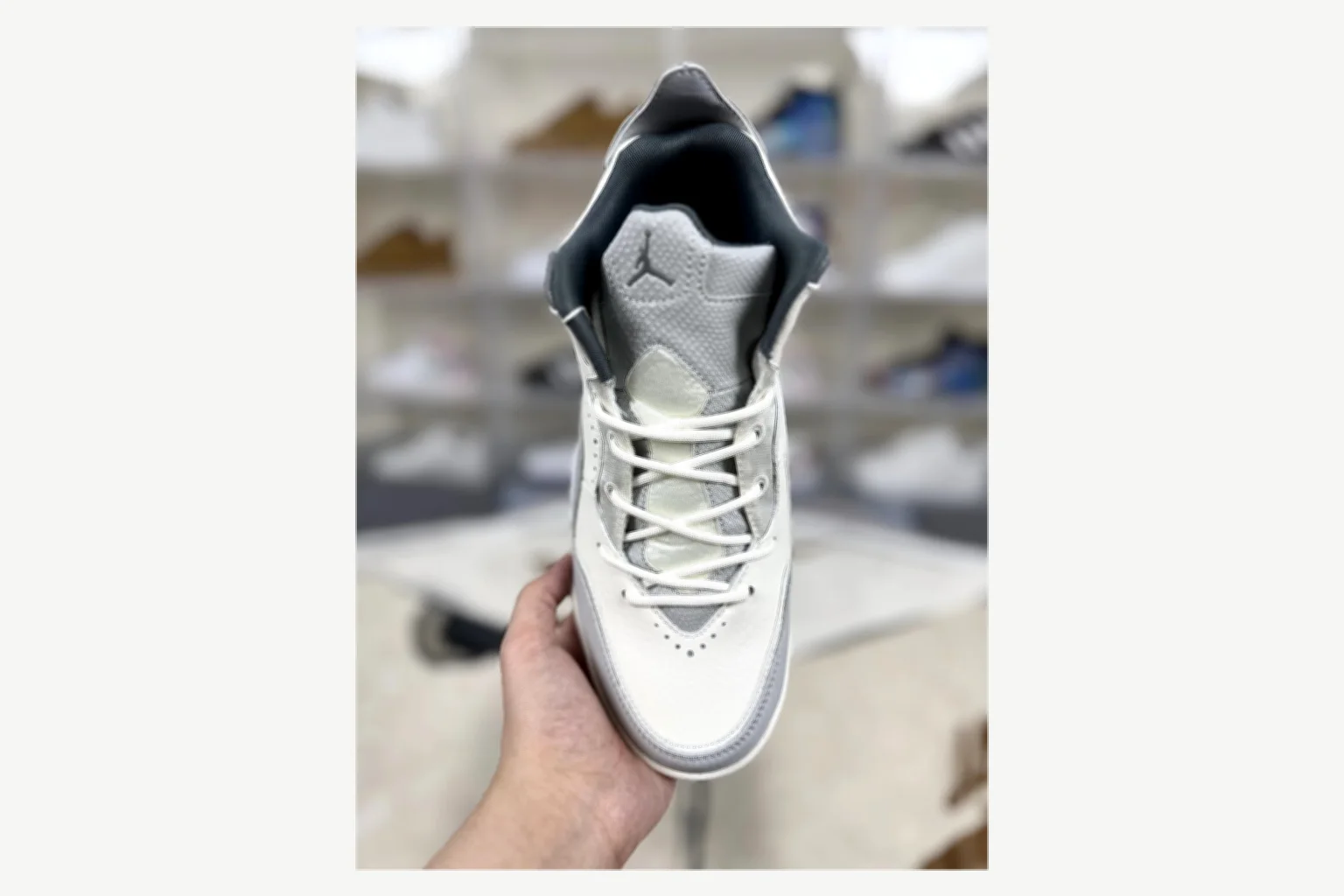 Jordan Courtside 23 Black Gray Mid Top comparison proof image SKU 1194924565 thumbnail 4