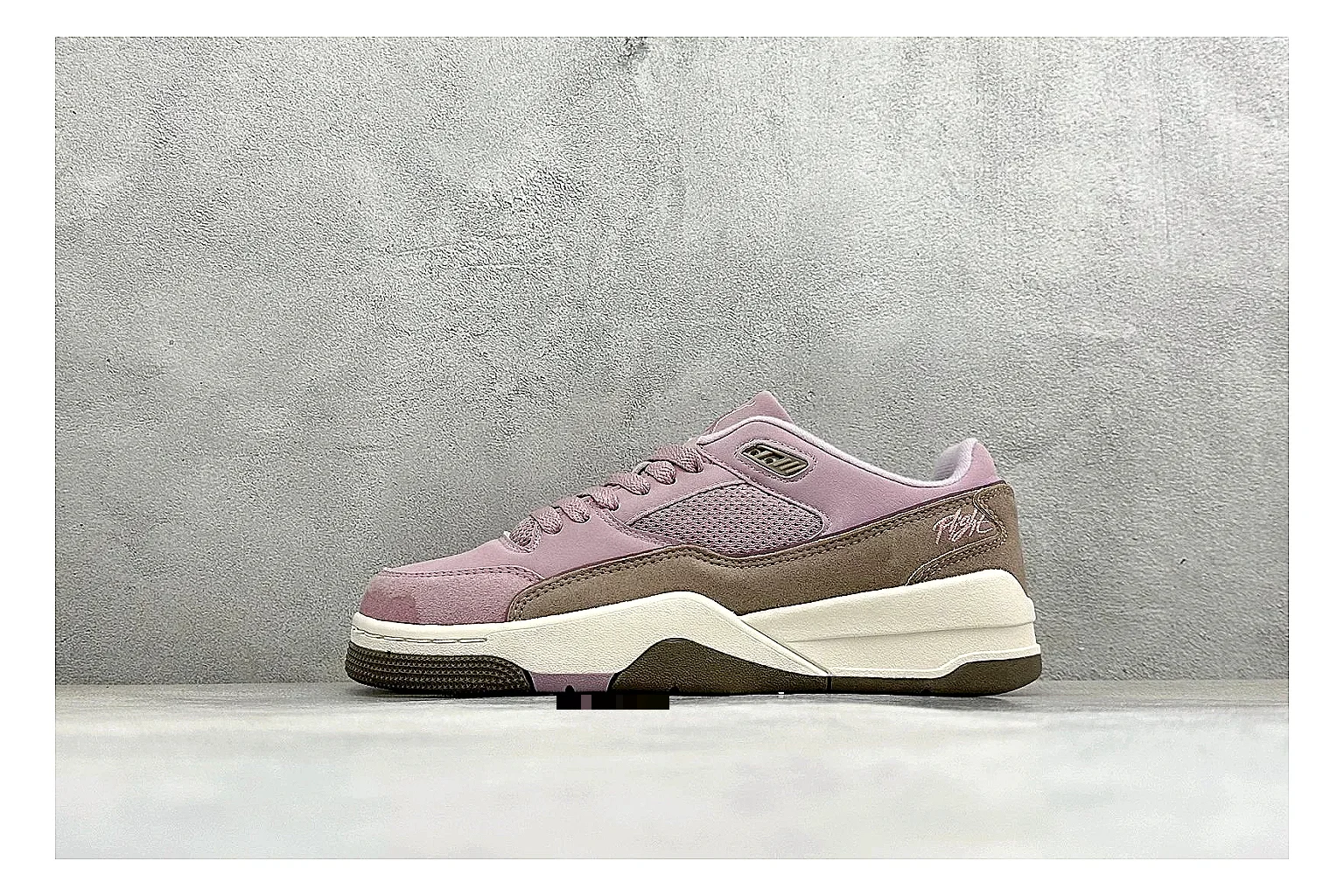 Jordan Flight Purple Suede comparison photo showing purple suede upper, low court silhouette, cream sole, and soft retro basketball styling