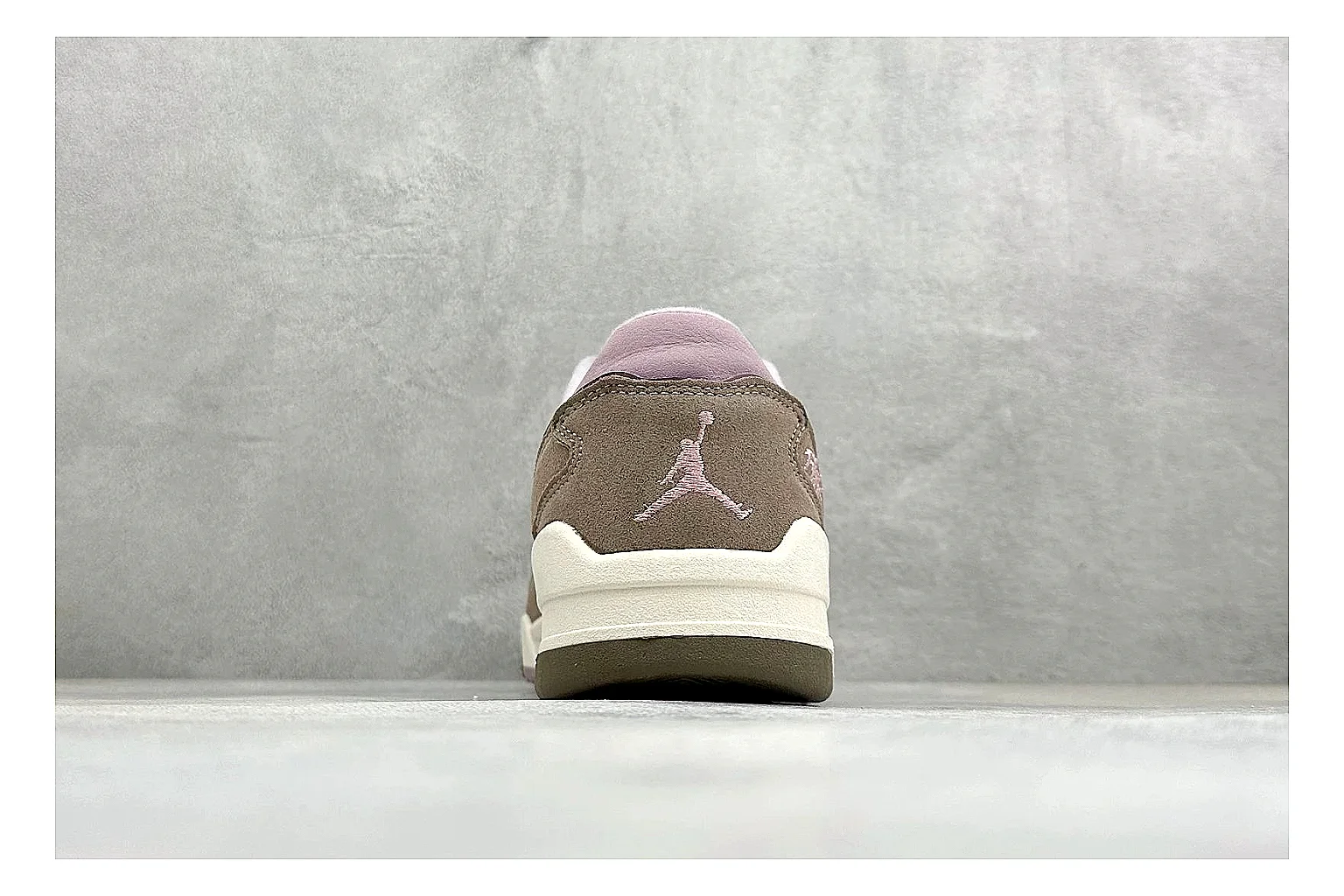 Jordan Flight Purple Suede comparison photo showing purple suede upper, low court silhouette, cream sole, and soft retro basketball styling thumbnail 3