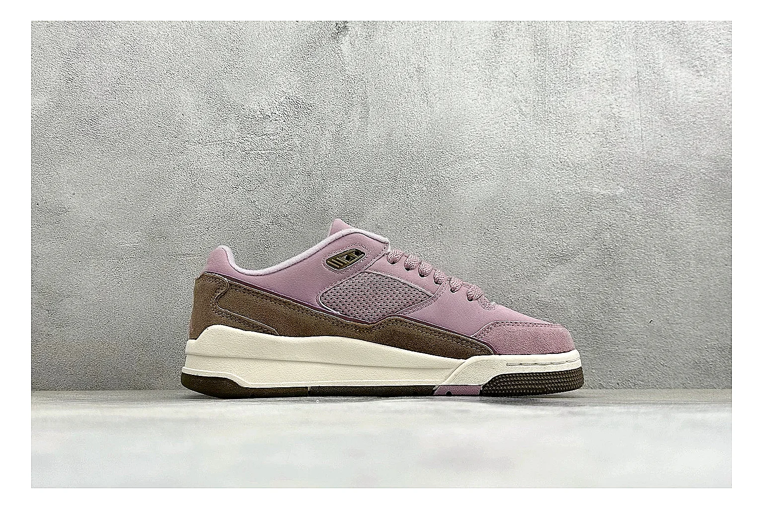 Jordan Flight Purple Suede comparison photo showing purple suede upper, low court silhouette, cream sole, and soft retro basketball styling thumbnail 6