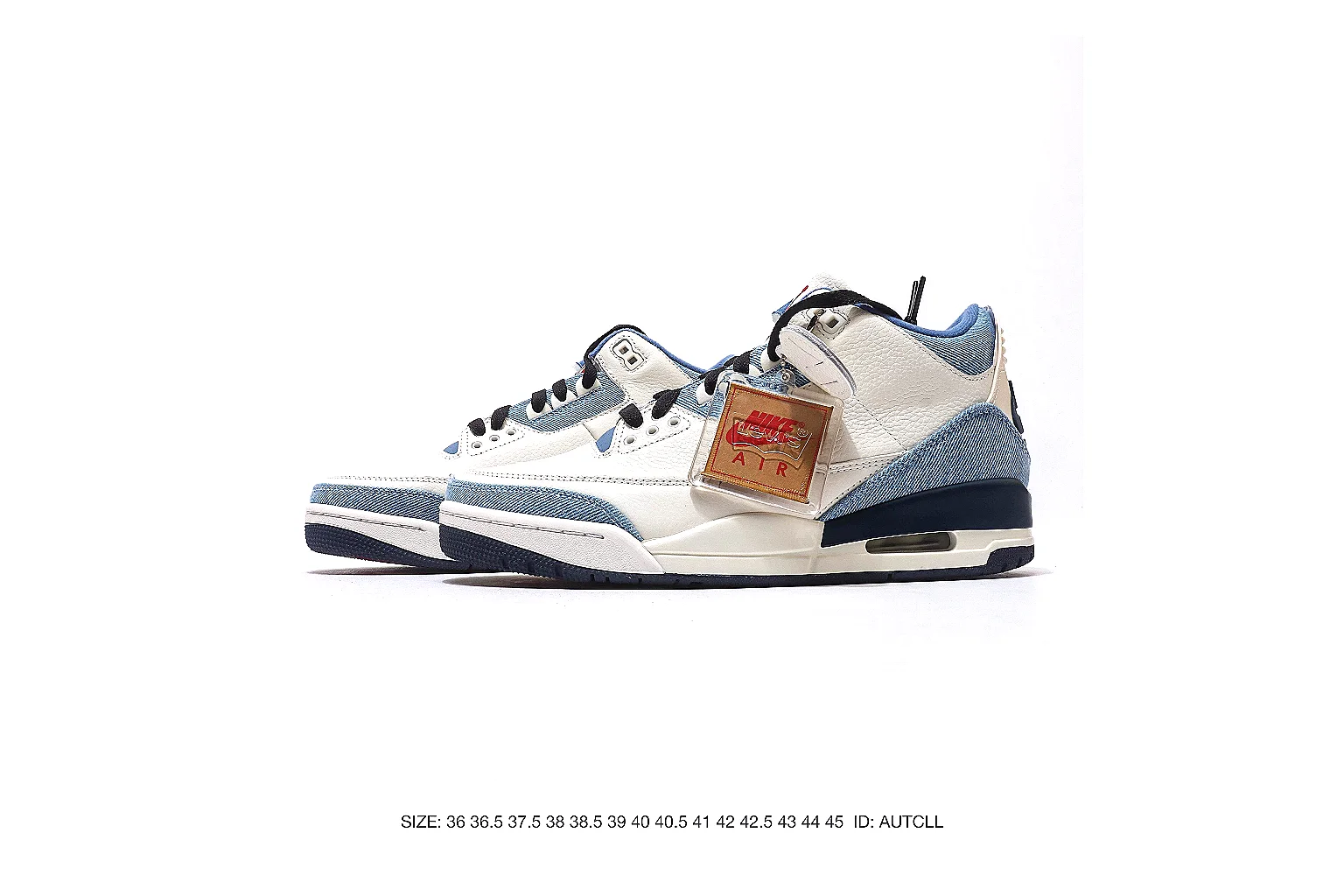 Jordan Jordan 4 style White Blue Orange 1106 comparison signal six-photo gallery thumbnail 6