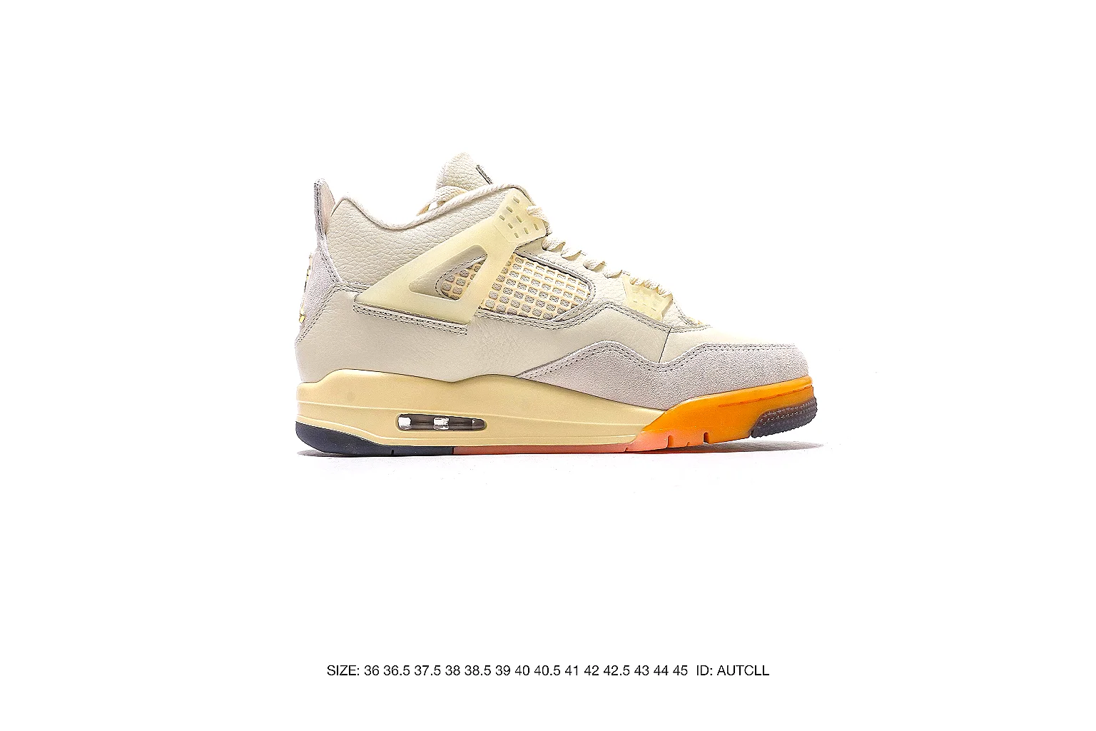 Jordan Jordan 4 style Cream Orange 1046 comparison signal six-photo gallery