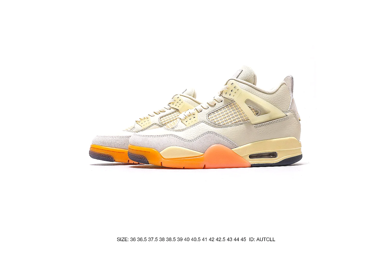 Jordan Jordan 4 style Cream Orange 1046 comparison signal six-photo gallery thumbnail 6