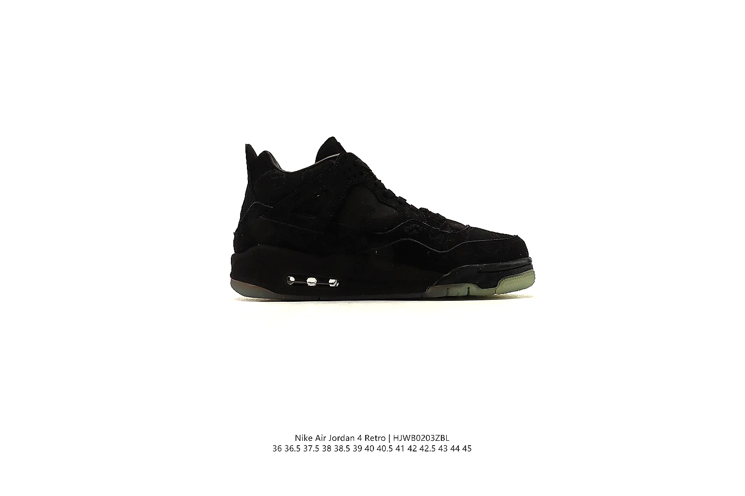 kakoscout.com Air Jordan Black Jordan 4 0354 Black mid-top product image thumbnail 2