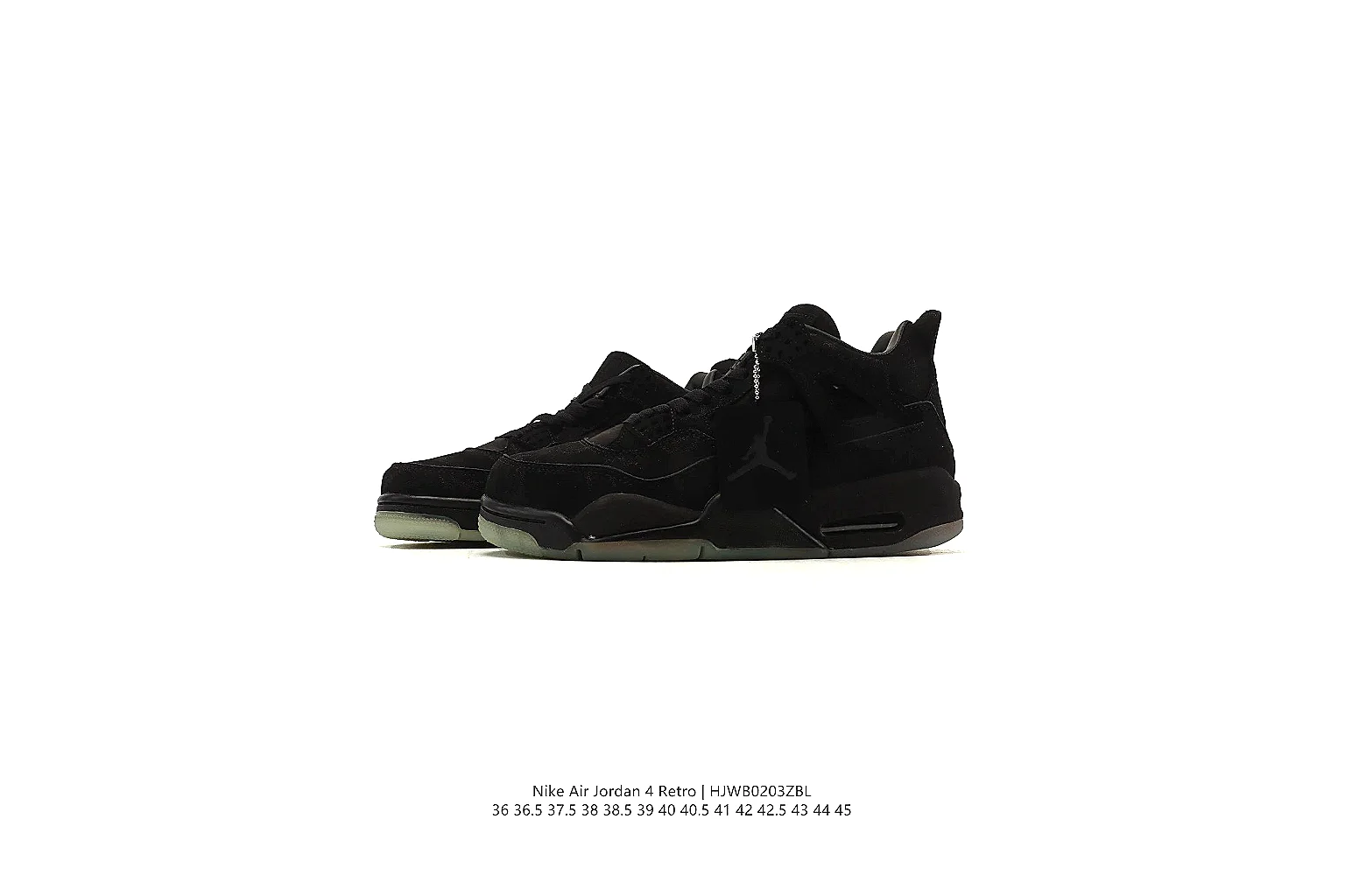 kakoscout.com Air Jordan Black Jordan 4 0354 Black mid-top product image thumbnail 6