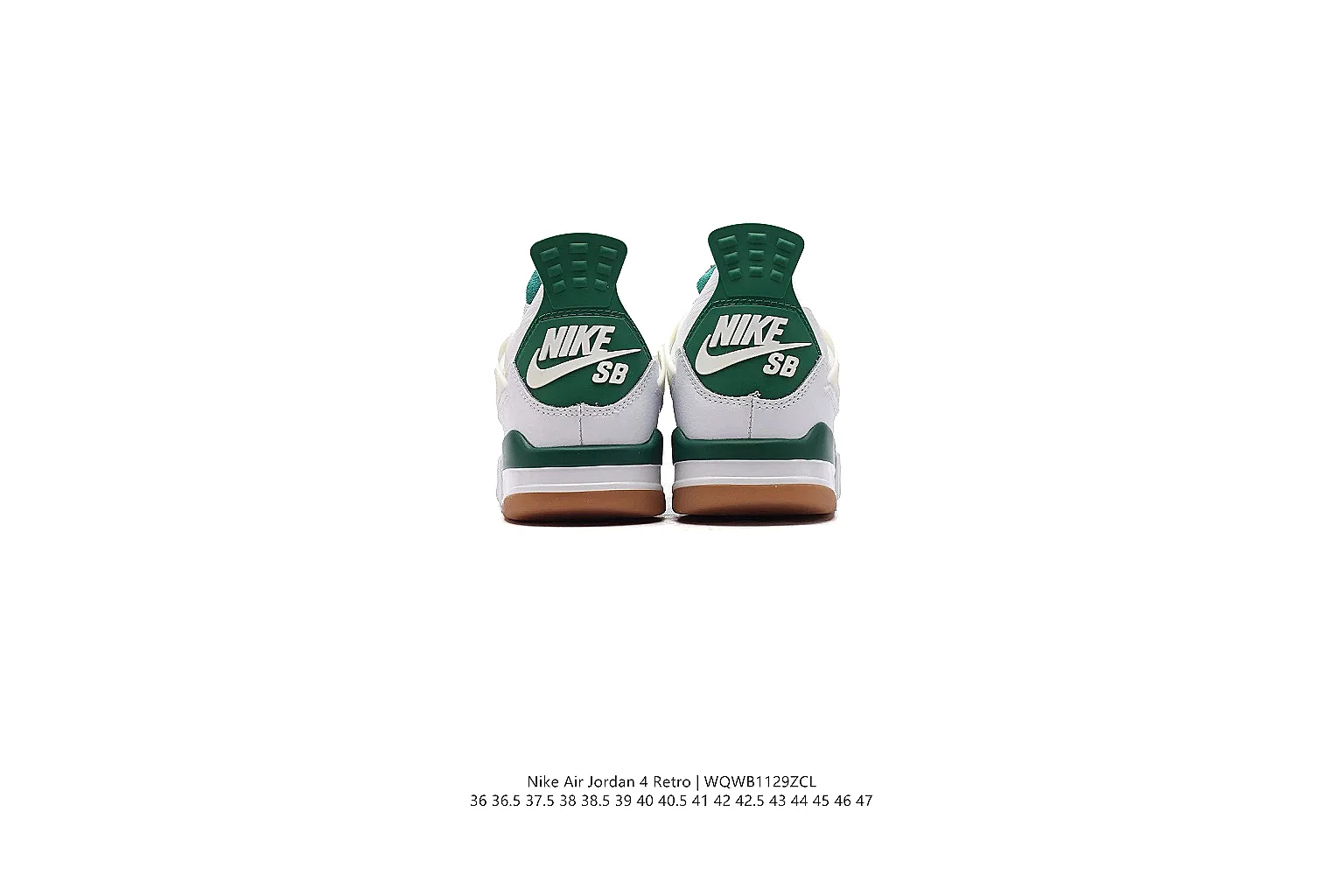 kakoscout.com Air Jordan White Green Jordan 4 0335 White Green mid-top product image thumbnail 4