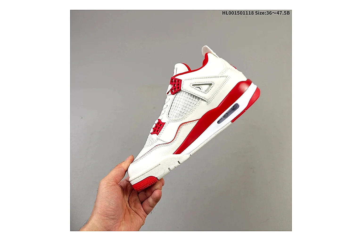 kakoscout.com Air Jordan White Red Jordan 4 9588 White Red mid-top product image thumbnail 2