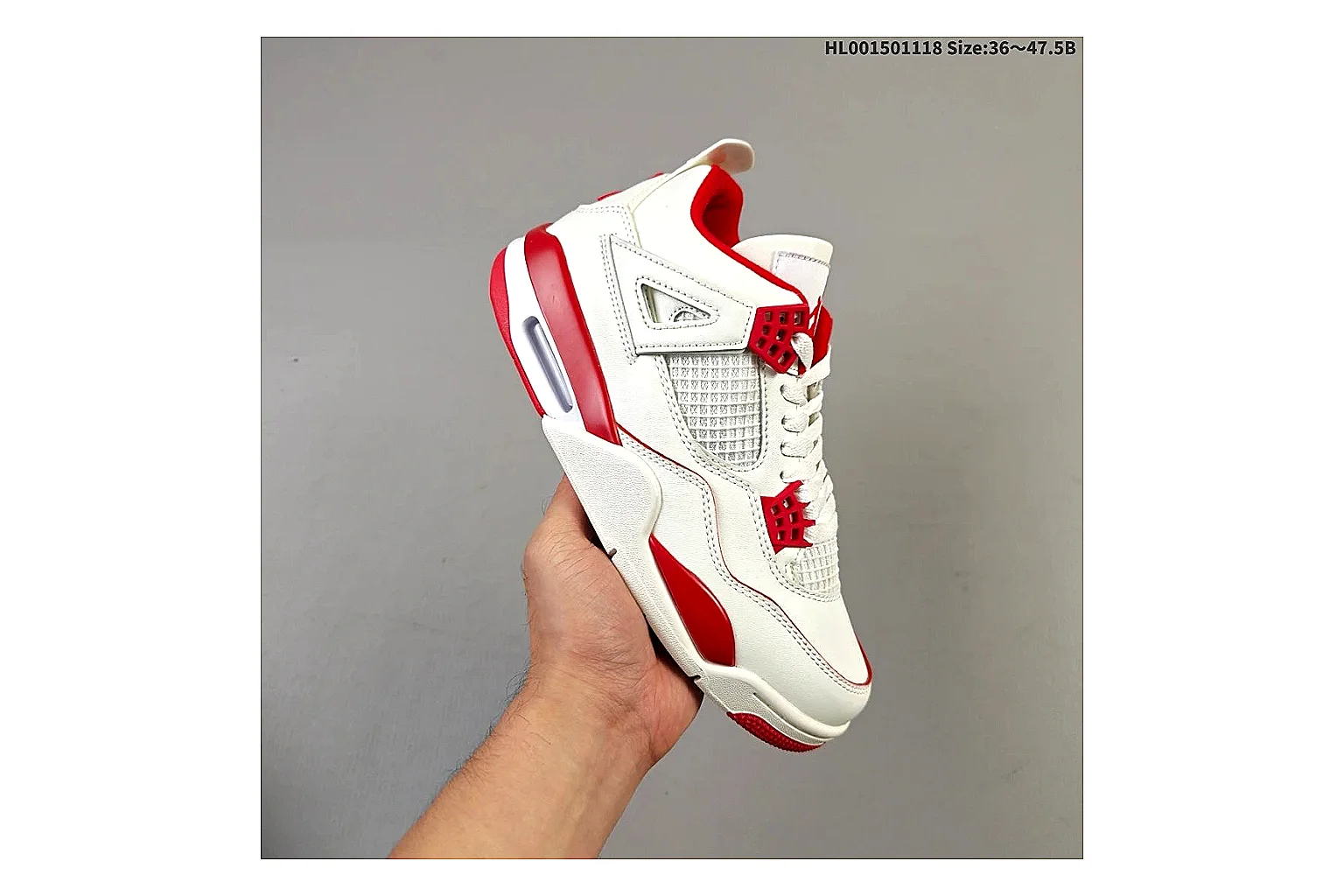 kakoscout.com Air Jordan White Red Jordan 4 9588 White Red mid-top product image thumbnail 6