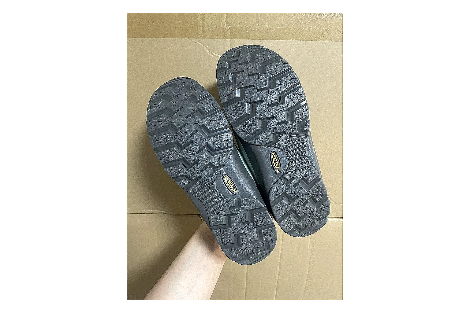 KEEN Jasper Runner Gray Blue comparison photo showing gray mesh-suede runner upper, blue accents, outdoor-runner profile, and rugged casual sole thumbnail 5
