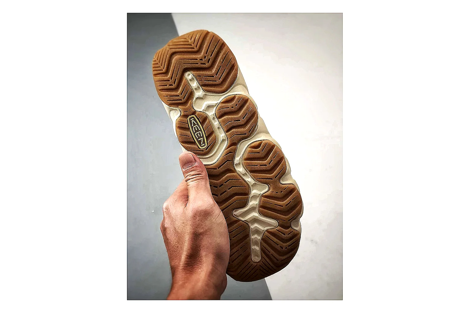 KEEN Jasper Sandal Beige Taupe comparison photo showing beige taupe suede-mesh upper, outdoor sandal shape, protective toe area, and trail-casual sole thumbnail 5